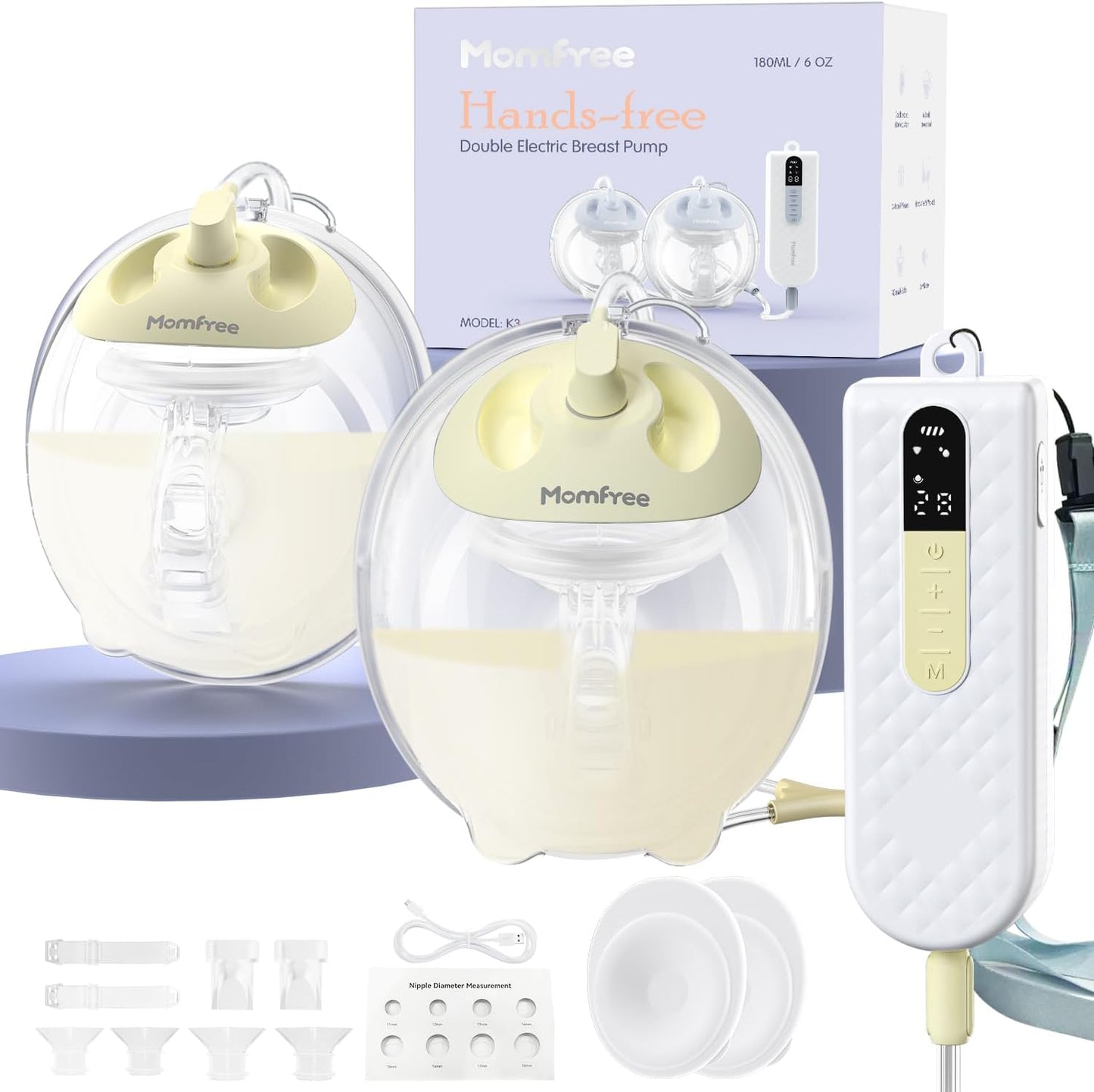 Hands-Free Breast Pump K3 with Long Battery Life & LED Display