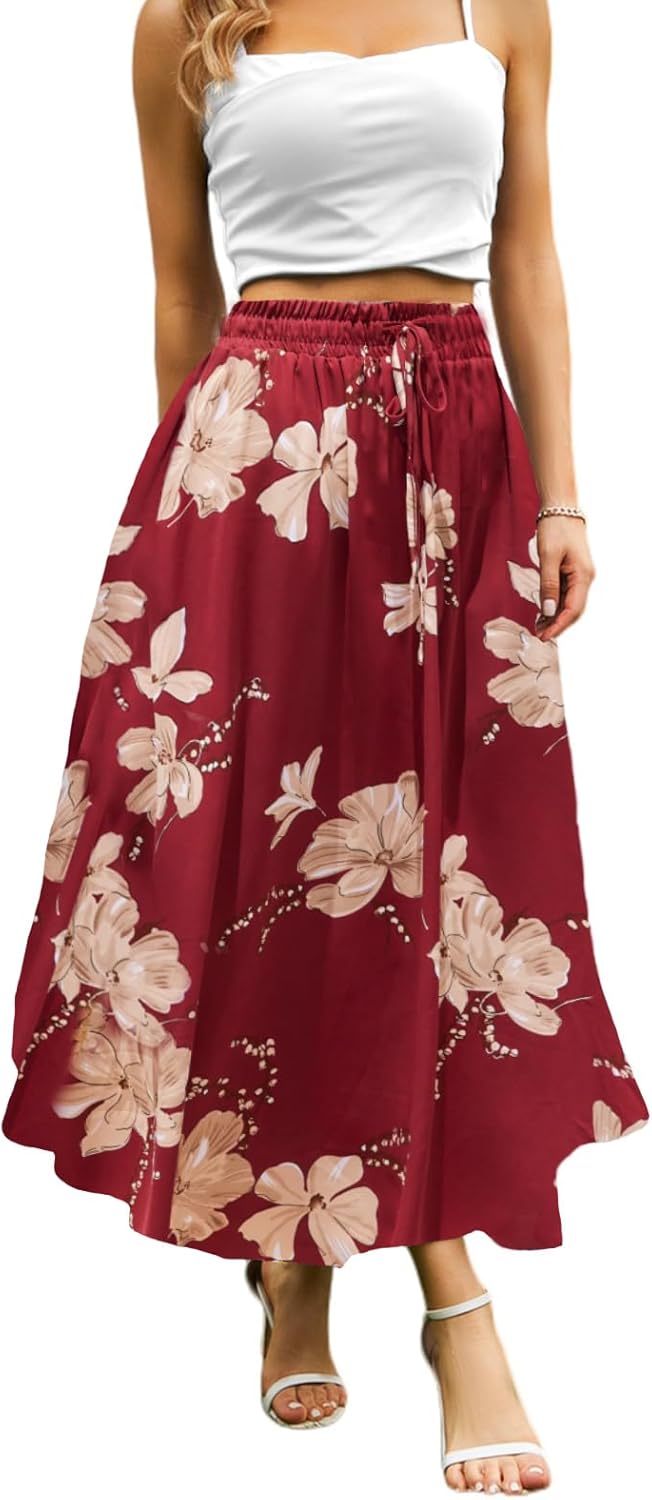 Maxi Skirts for Women with Pockets for Casual Beach Parties