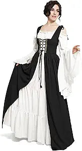 Reminisce Women Renaissance Dress Medieval Irish Costume Set