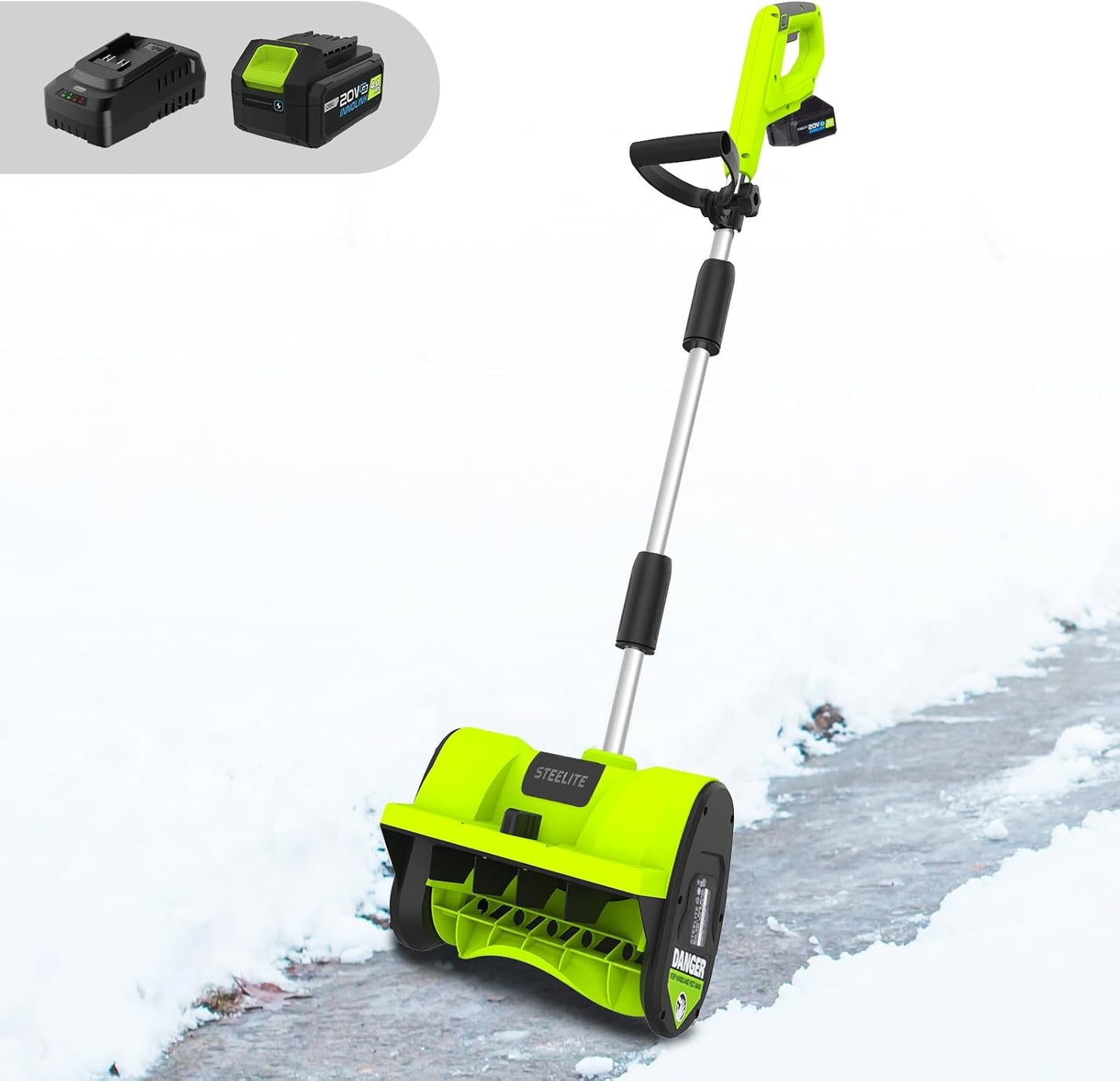 21V Cordless Snow Shovel for Effortless Winter Snow Removal