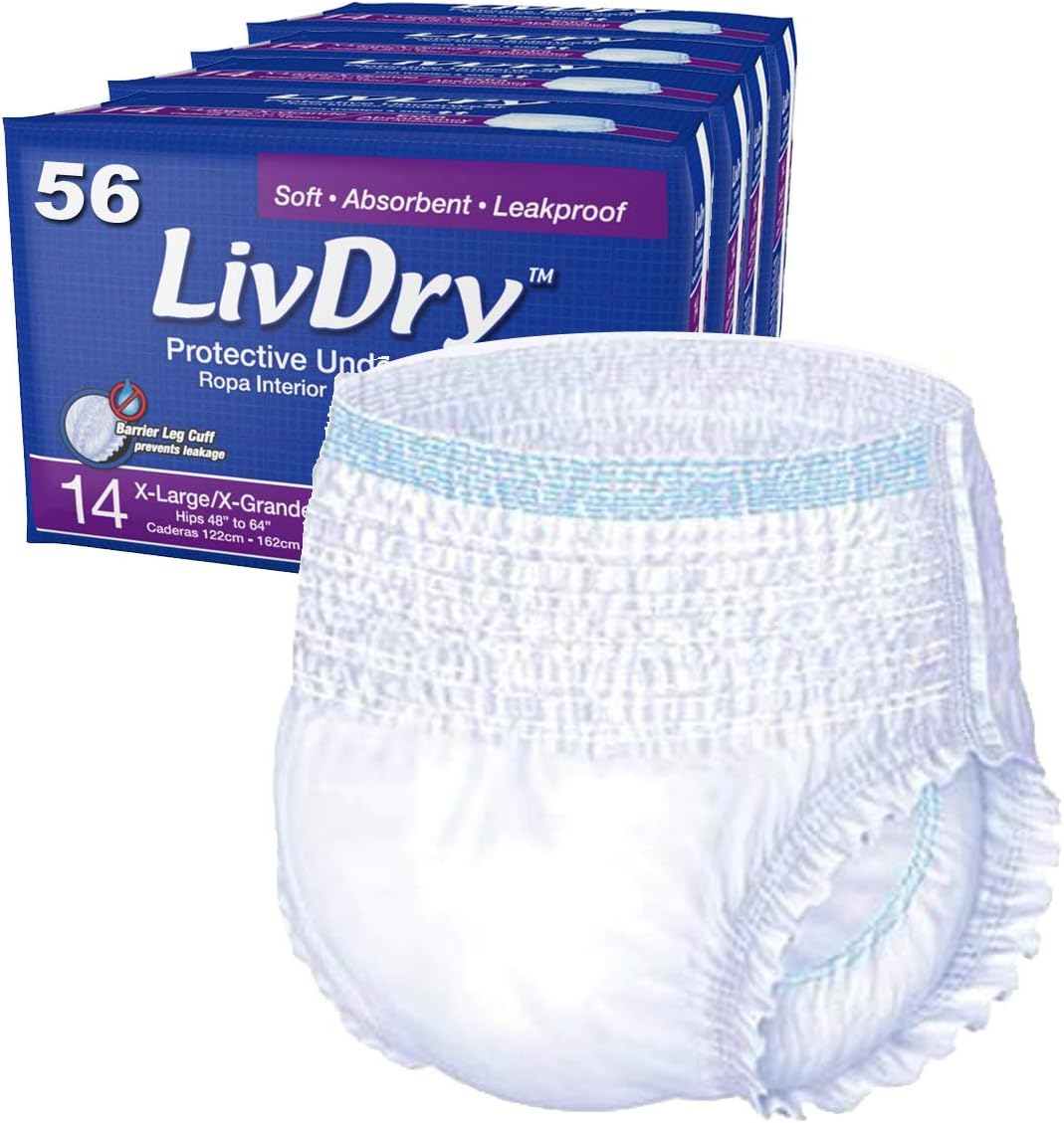 Maximum Protection: LivDry XL Incontinence Underwear