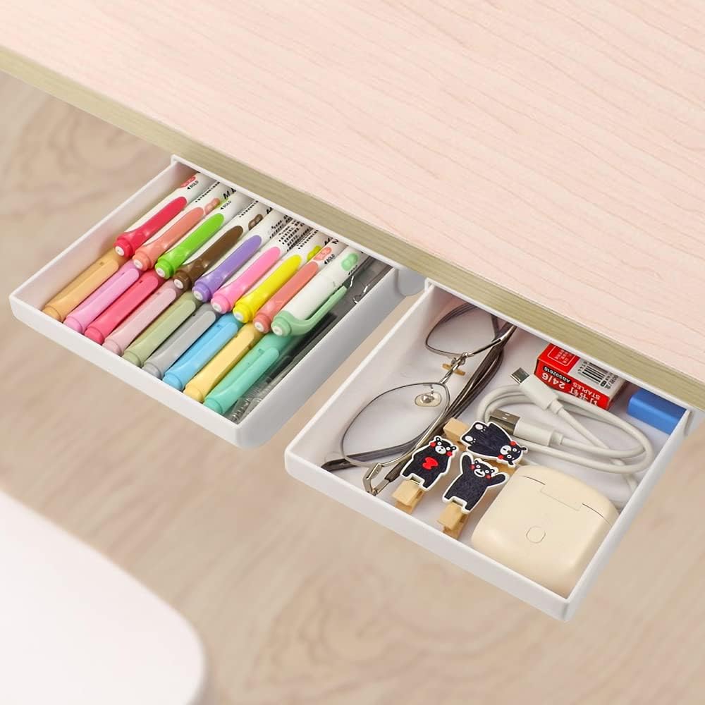 YOOUSOO Under Desk Drawer Organizer - Hidden Storage Solution