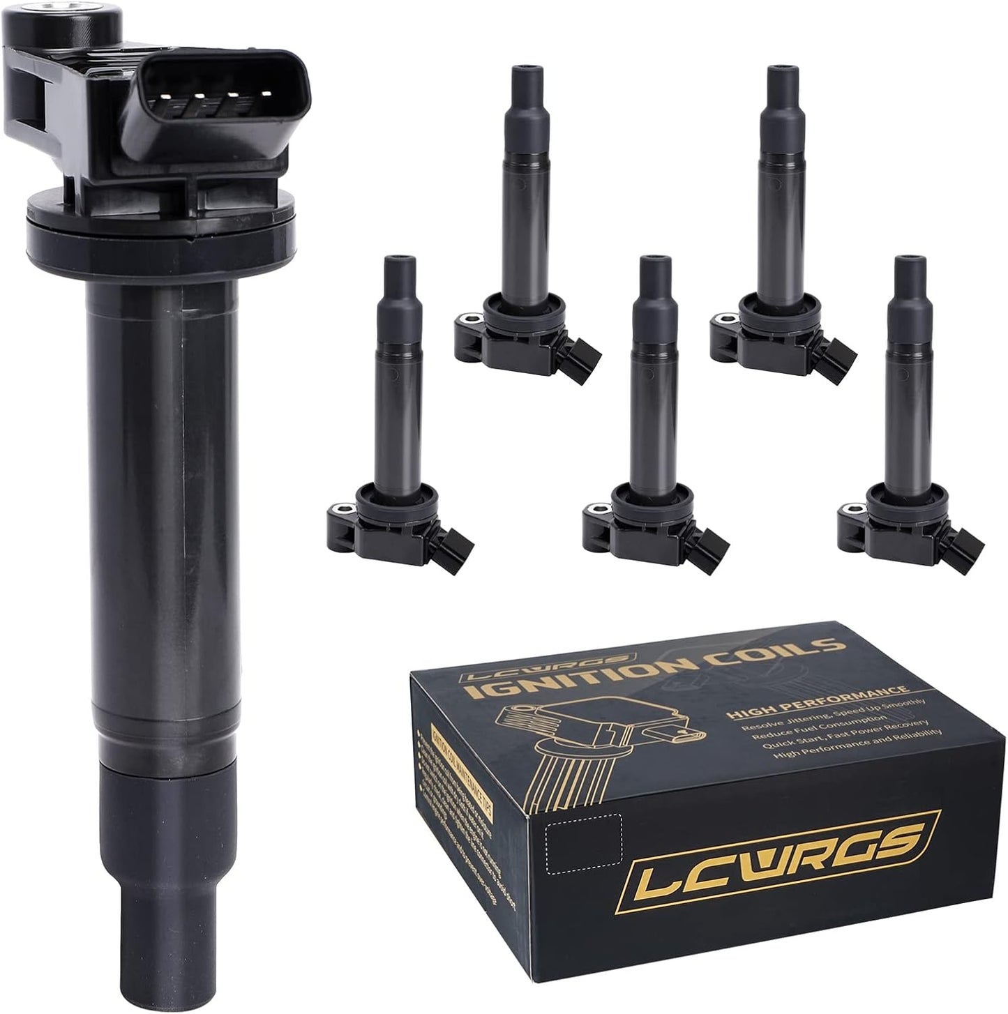 Set of 6 Ignition Coils for Toyota Sienna Highlander Camry