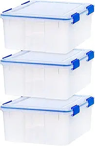 IRIS USA WEATHERPRO 31 Quart Stackable Storage Box for All Needs