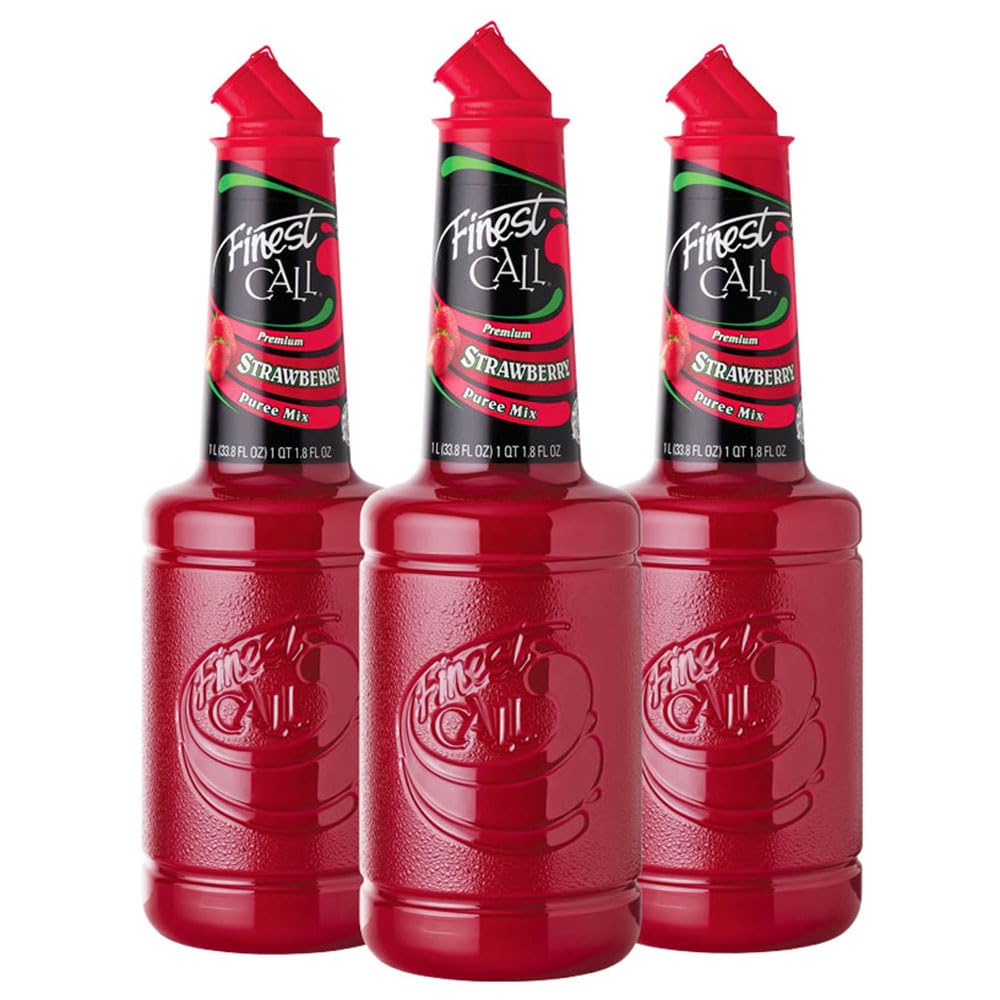 Finest Call Premium Strawberry Puree Drink Mix for Cocktails