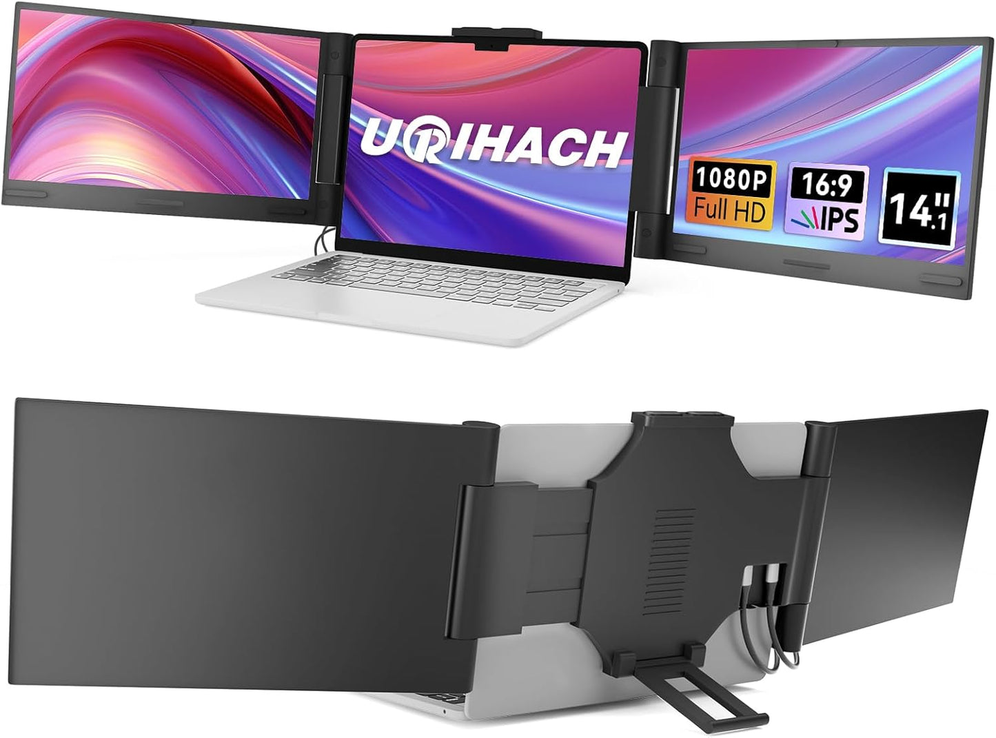 Laptop Screen Extender 14in FHD 1080P Portable Monitor