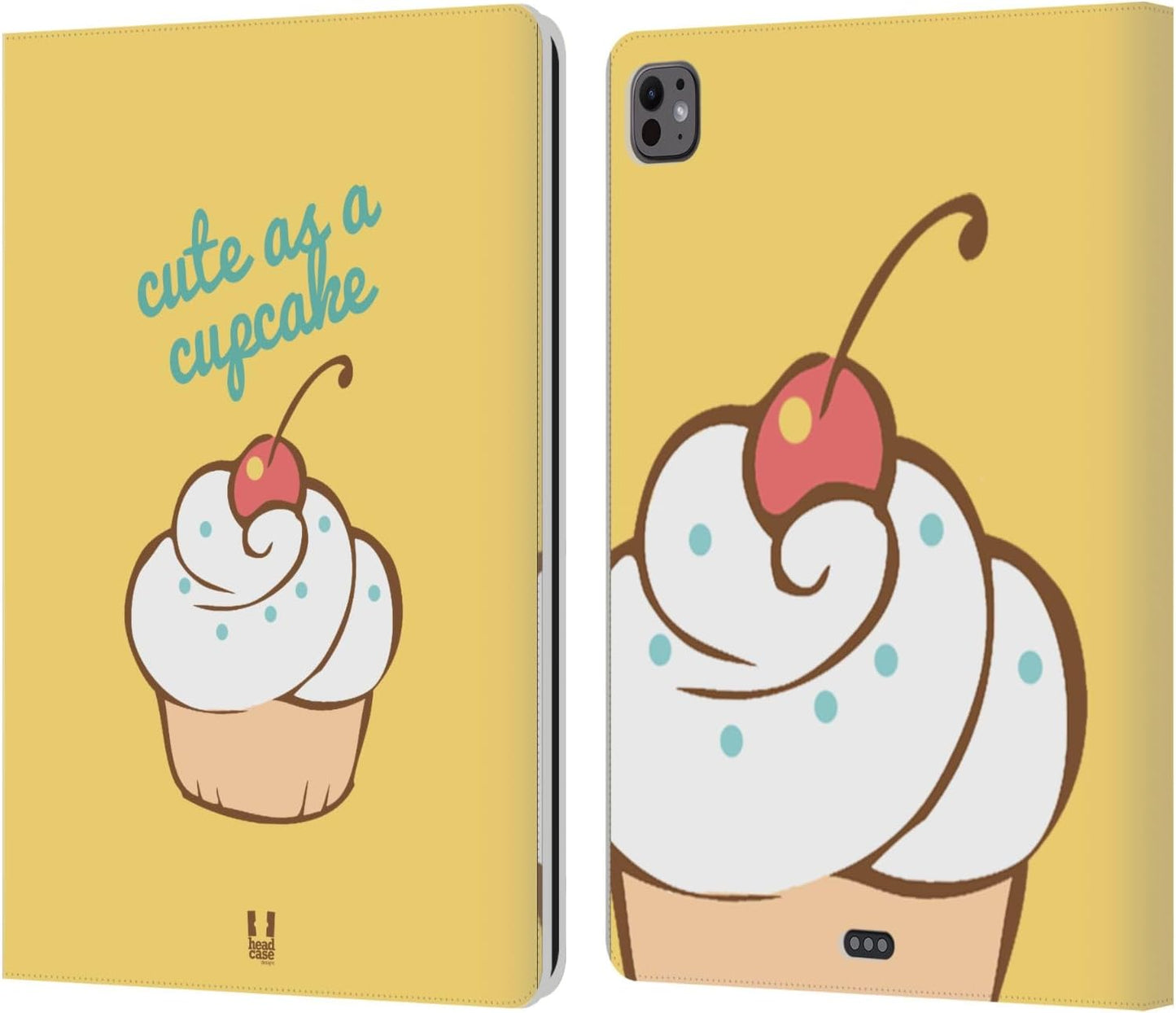 Sweet and Cute Cupcakes Leather Wallet Case for iPad Pro 13 M4