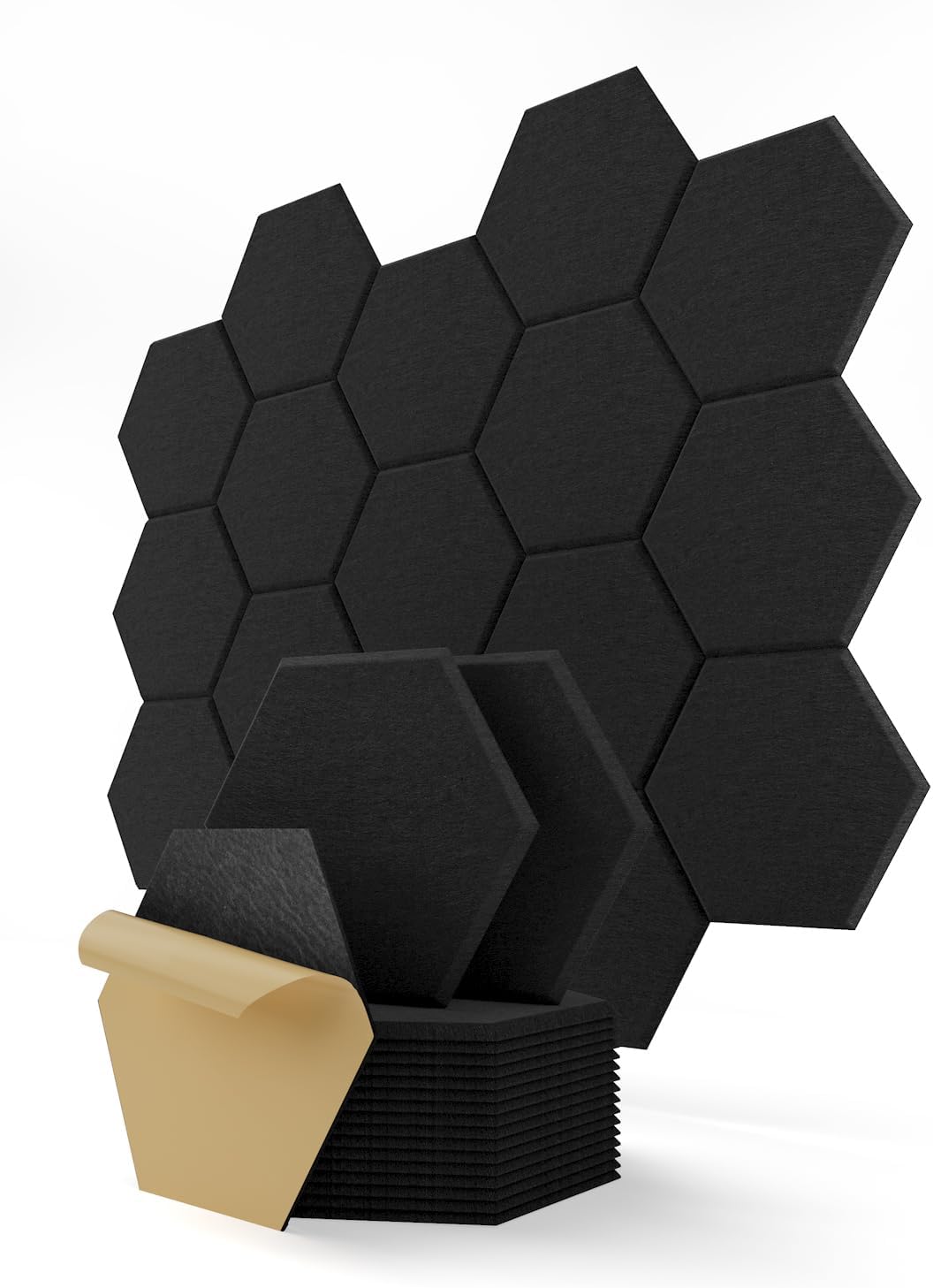 Hexagon Acoustic Wall Panels for Sound Absorption and Decor
