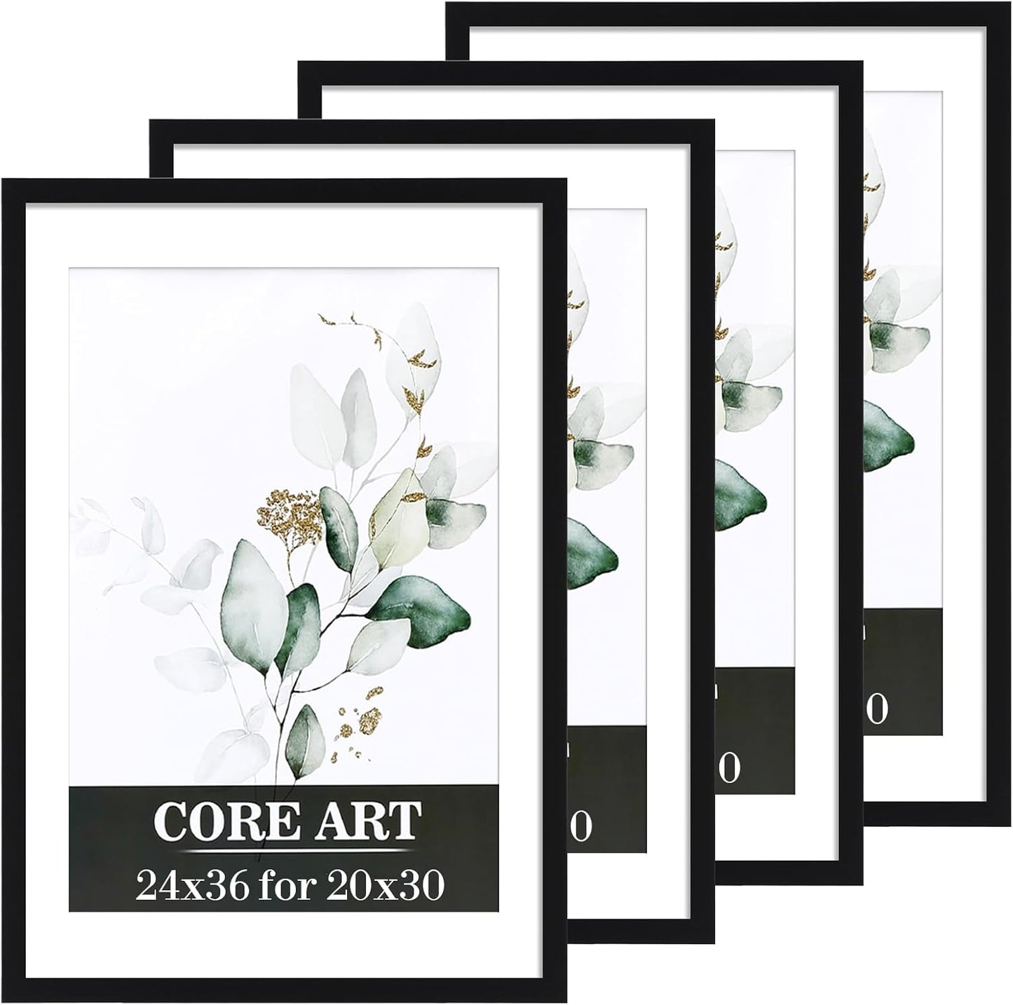 CORE ART 24x36 Poster Frame 4 Pack for Stunning Displays