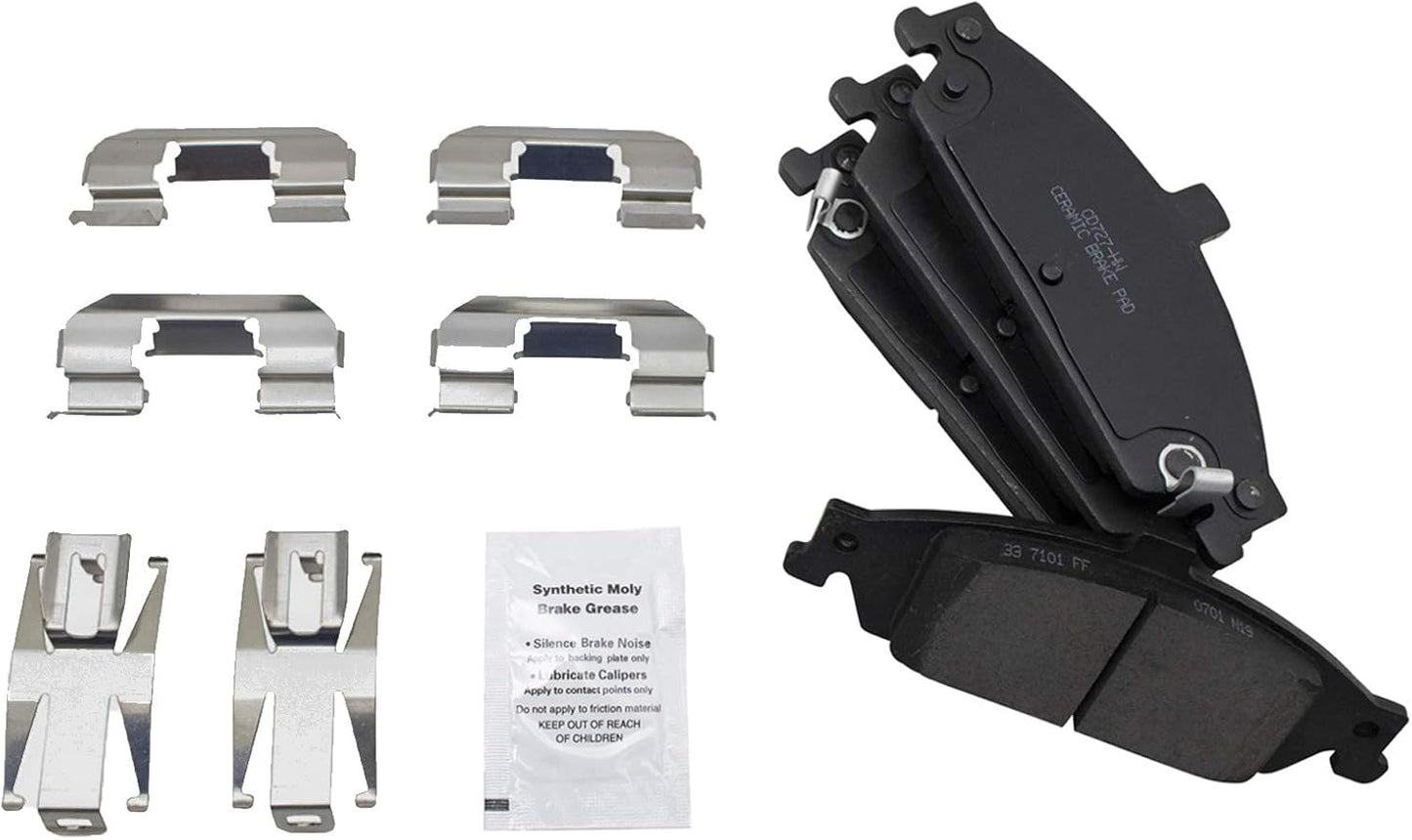 TRQ Front Brake Pads Ceramic for Chevrolet Malibu and More