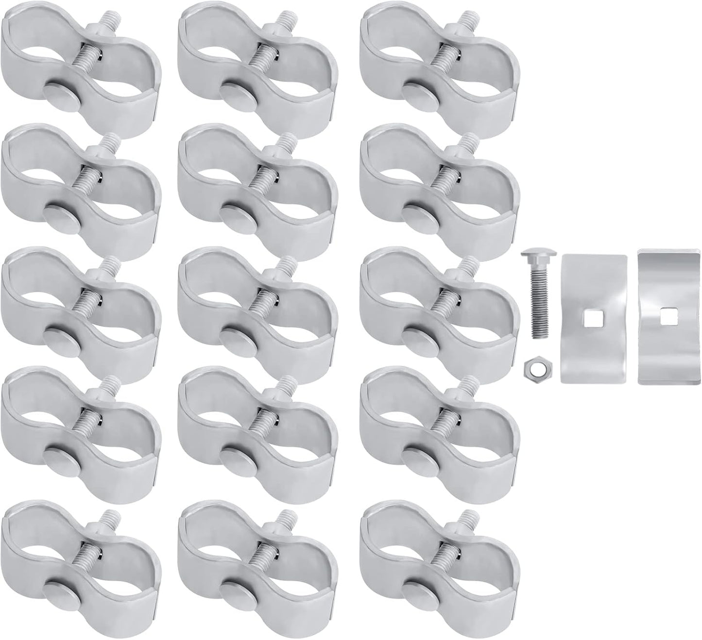 16 Sets Dog Kennel Panel Clamps for 1-3/8 in Pipe Frames