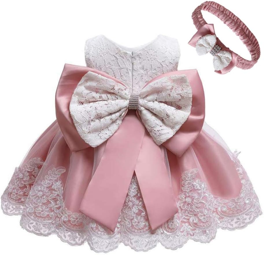 0-6T Toddler Baby Girl Embroidered Tutu Ball Gown Lace Dress