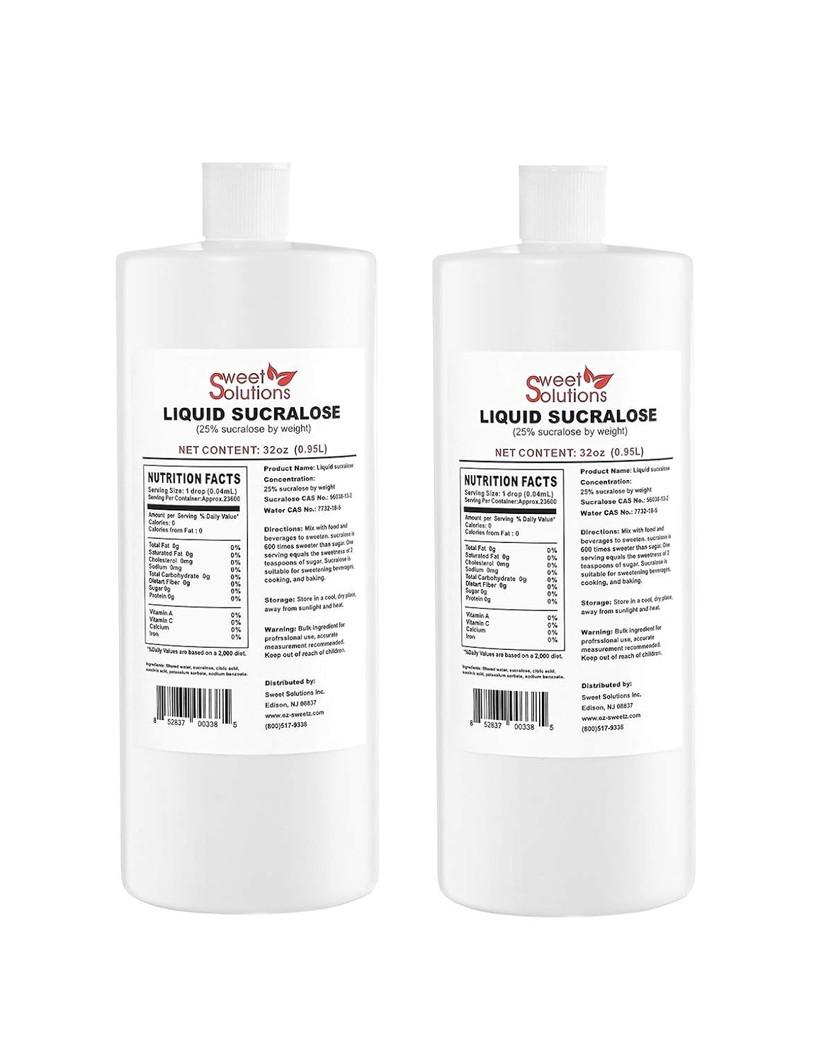Concentrated Liquid Sucralose Sweetener for Zero Calorie Treats