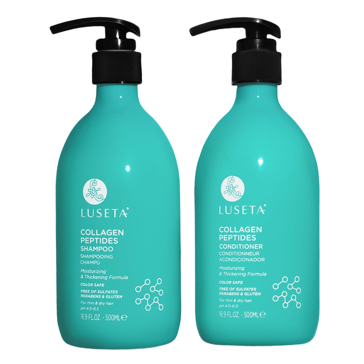 Luseta Thickening Shampoo and Conditioner Set for Fuller Hair