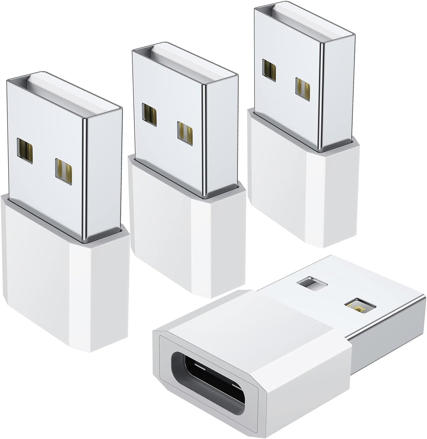 QianLink 4-Pack USB C to USB Adapter - Fast Charging Compatibility