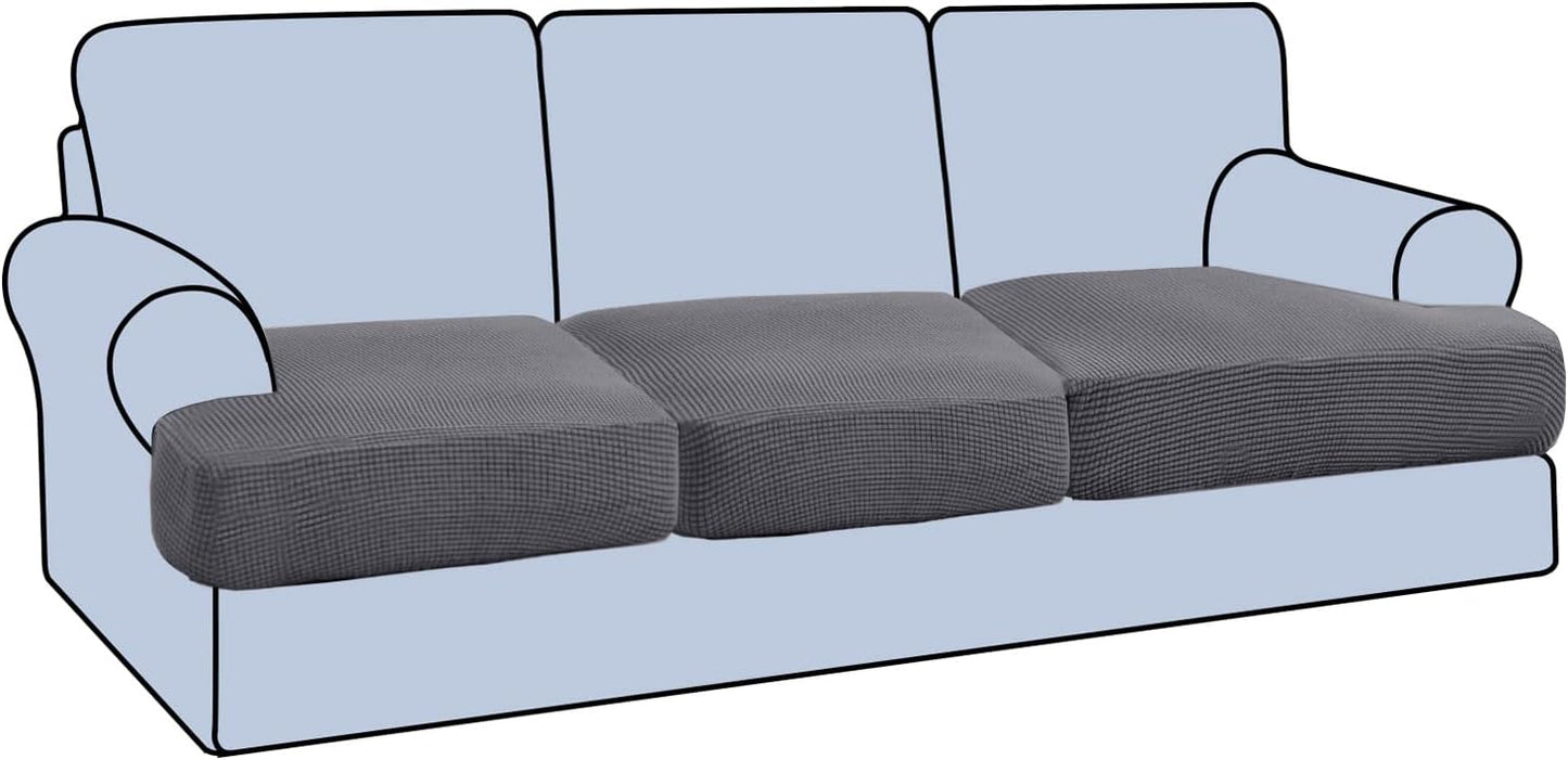 Stretch 3 Piece T Cushion Sofa Slipcovers for Perfect Fit