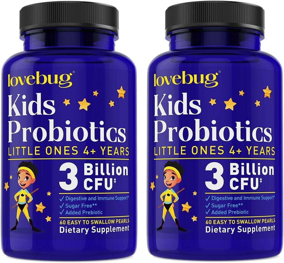 LOVEBUG Probiotics for Kids - Daily Digestive Support Chewables