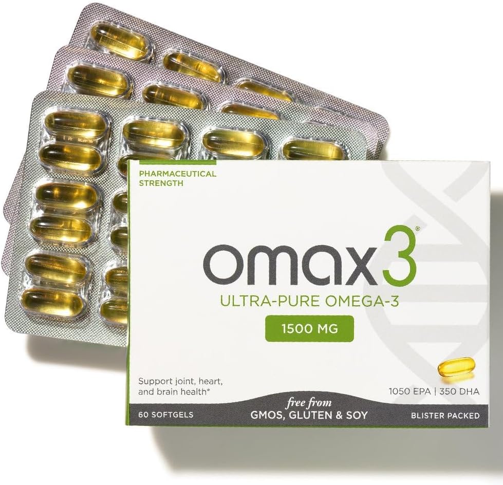 Omax3 Natural Omega 3 Fish Oil Pills for Joint and Heart Health