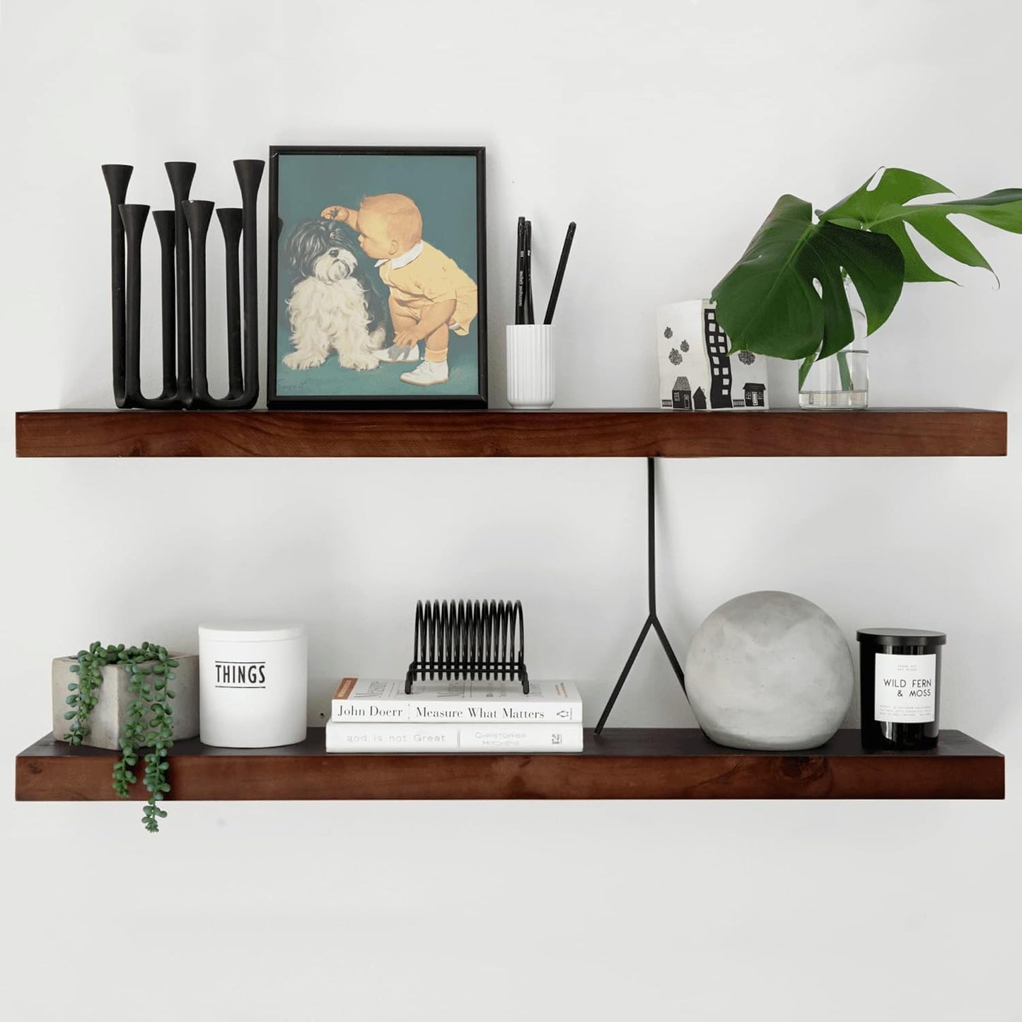 Homeforia Walnut 36 inch Floating Shelf for Elegant Decor