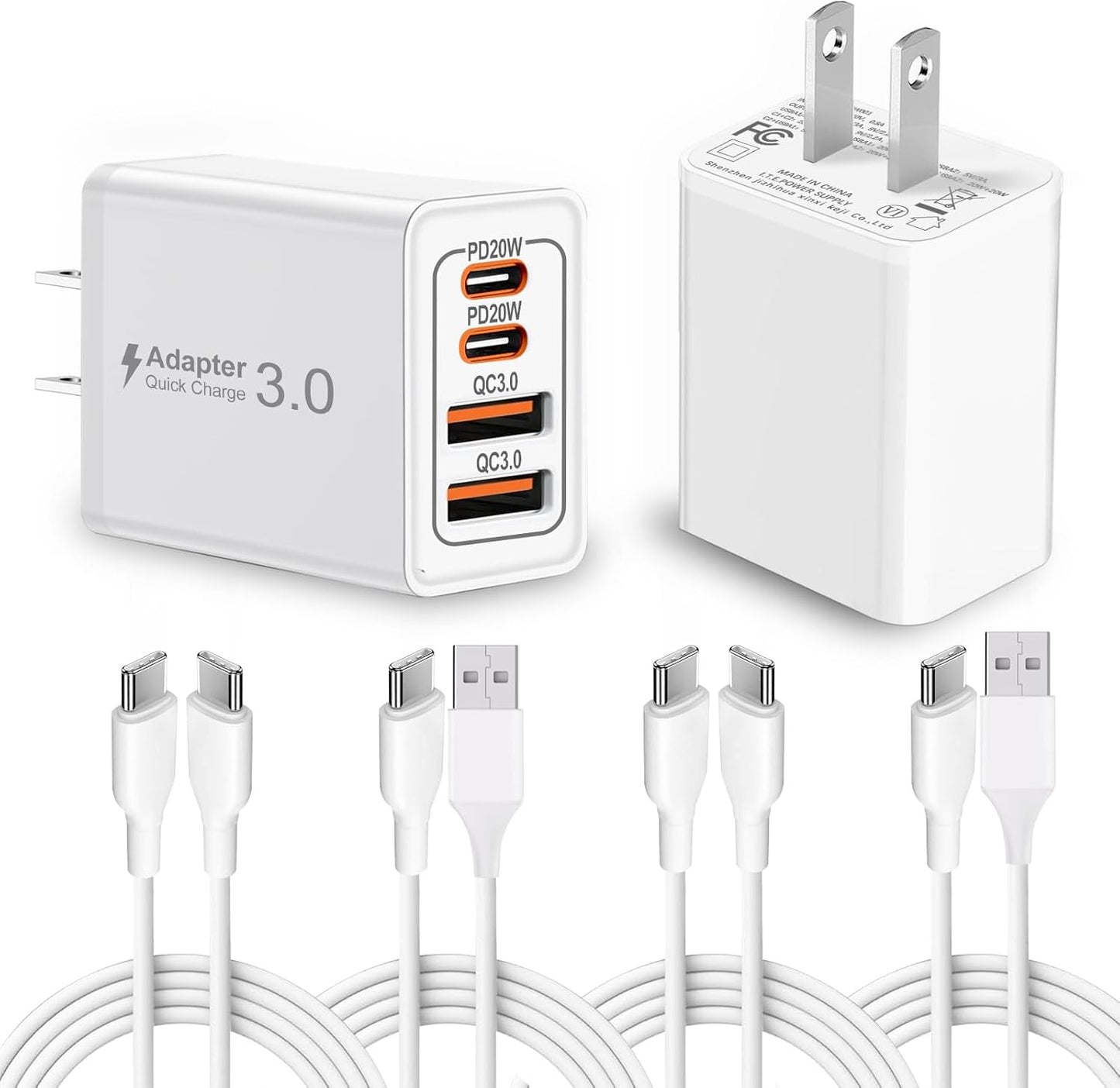 Famoby 4-Port 40W Fast Charger Kit