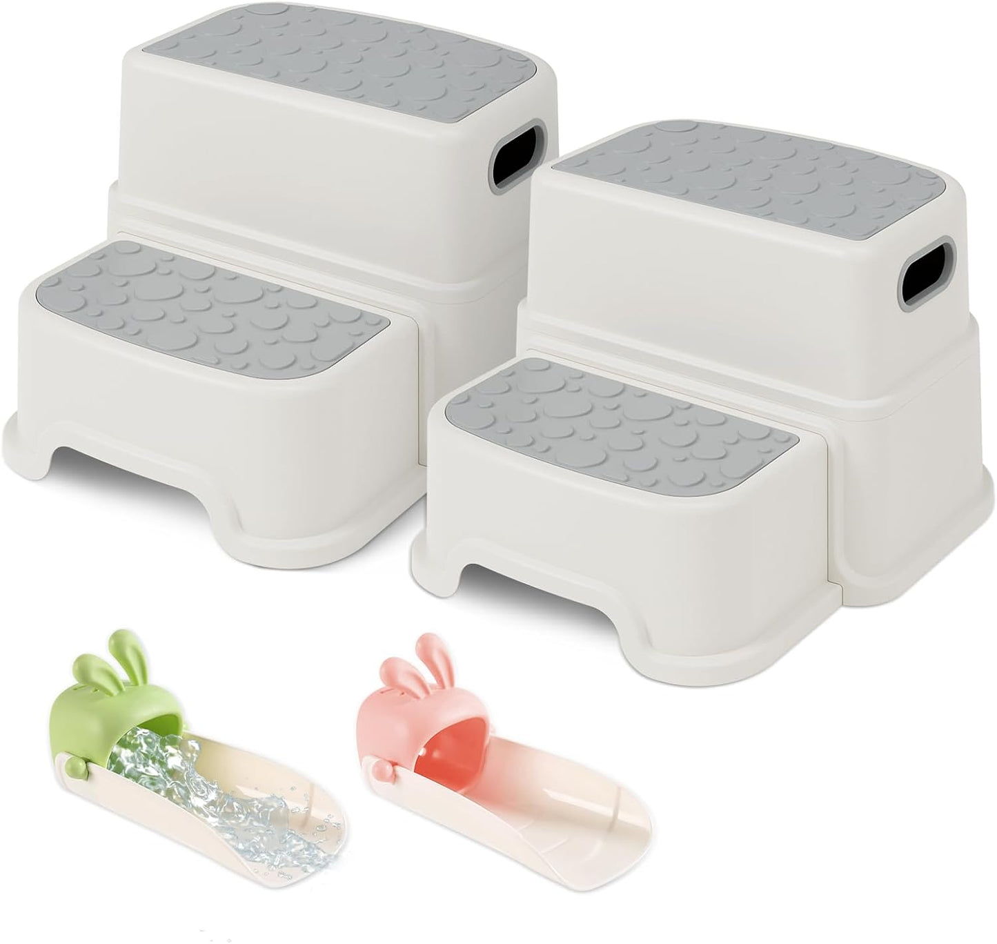 2 Step Stool for Kids, Safe and Sturdy Toddler Step Stool