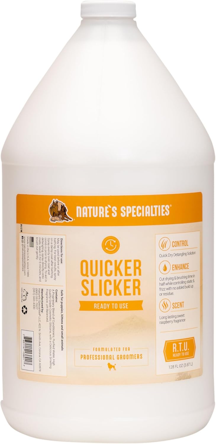 Nature's Specialties Quicker Slicker Detangling Spray for Pets