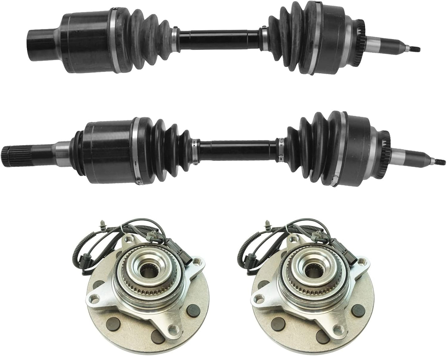TRQ Front Driver & Passenger Side CV Axle Shaft Assembly Kit