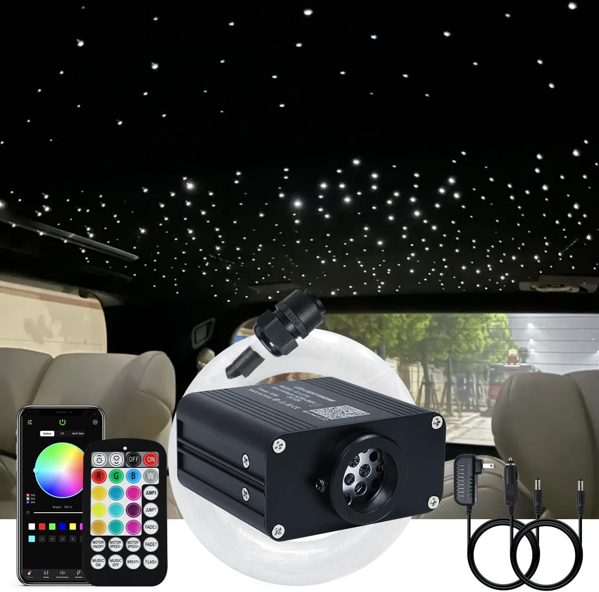 16W RGBW Twinkle Fiber Optic Light Kit for Star Ceiling