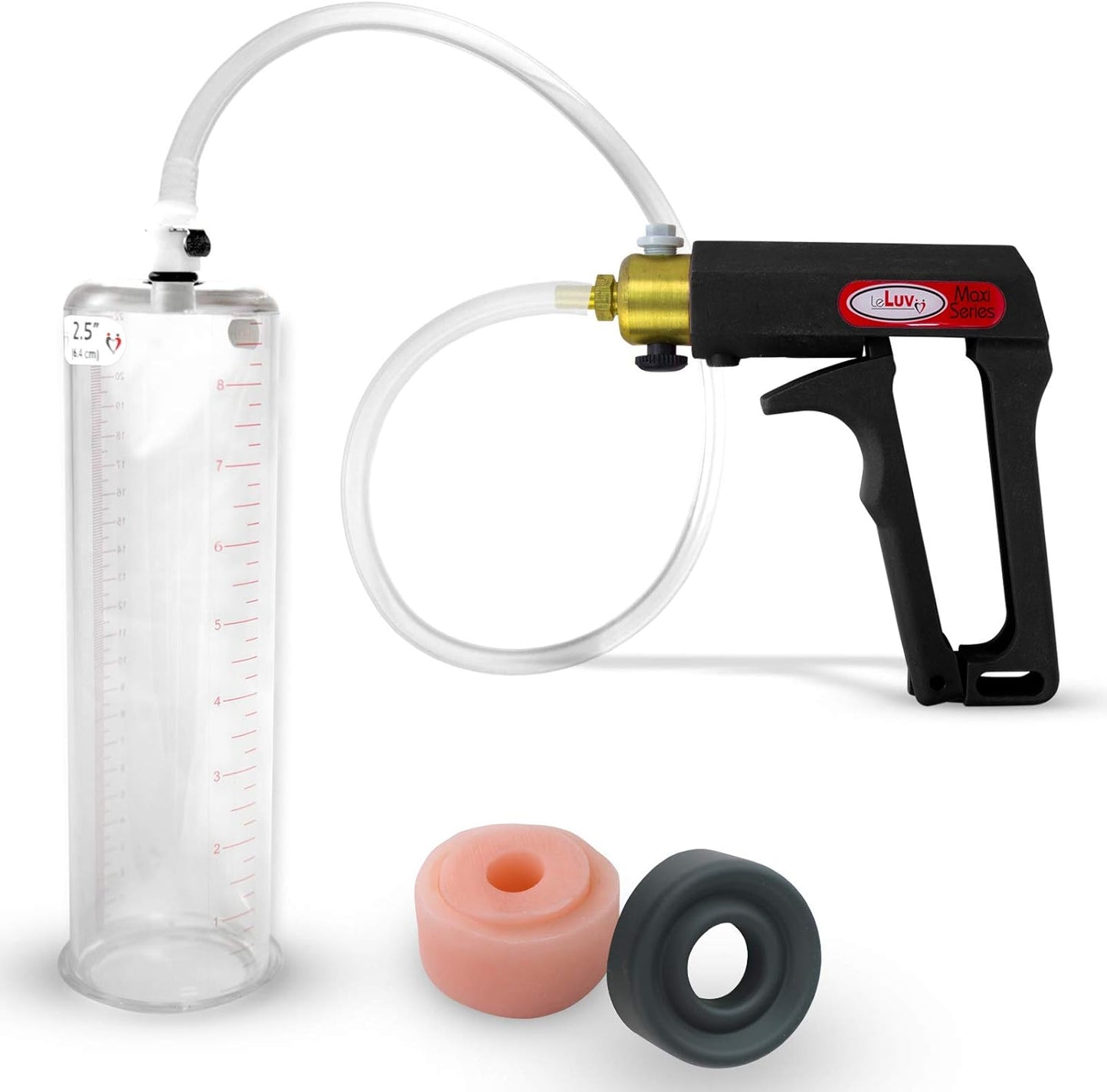 LeLuv Penis Pump Maxi Bundle with Clear Hose and Silicone Seal