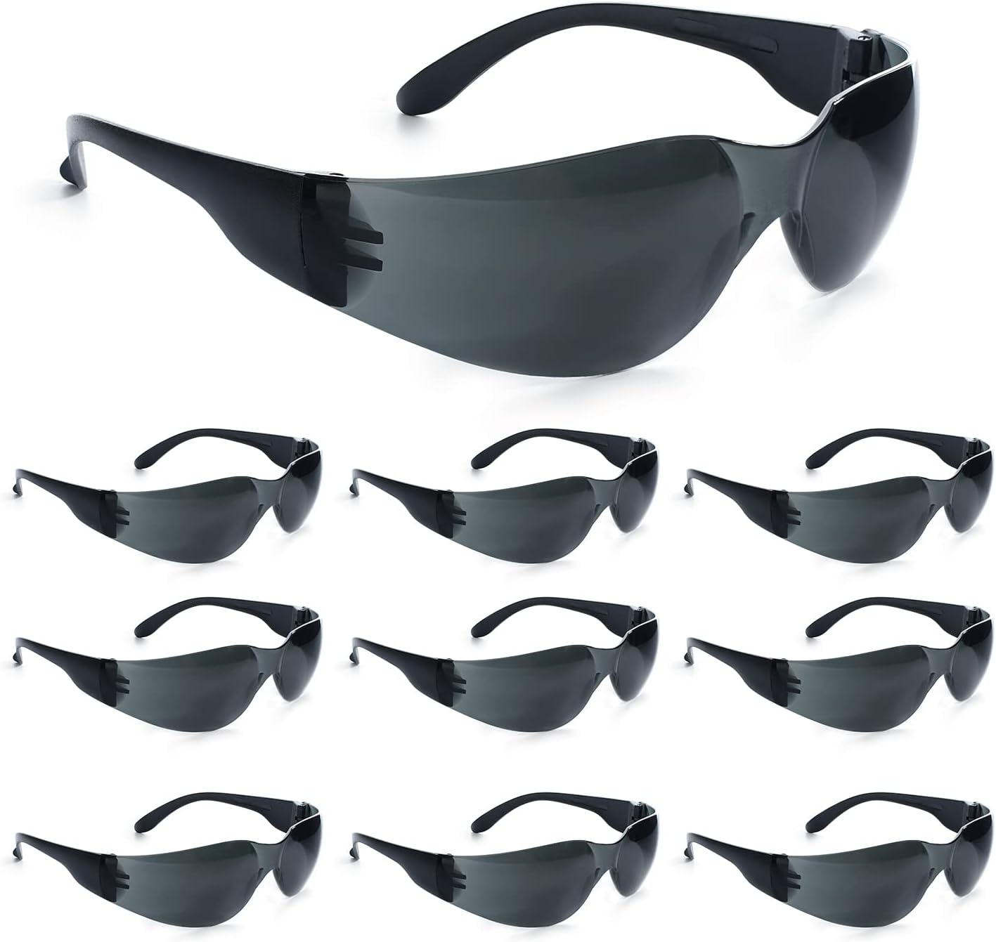 Amoolo Tinted Safety Glasses Bulk of 48 for Eye Protection