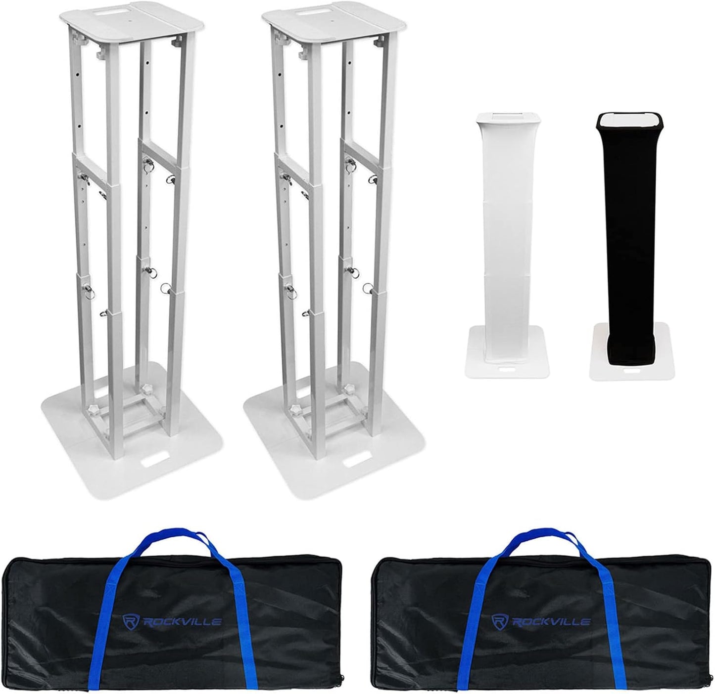 Rockville RTP-GO Portable DJ Totem Light/Speaker Stand Set