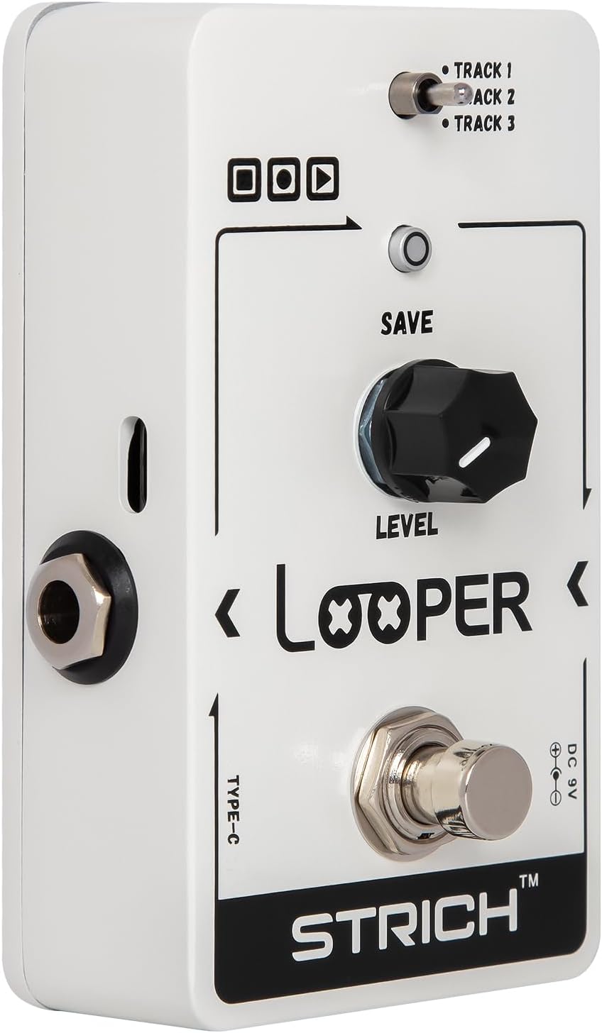 STRICH Looper Guitar Pedal with 3 Slots and USB for Audio