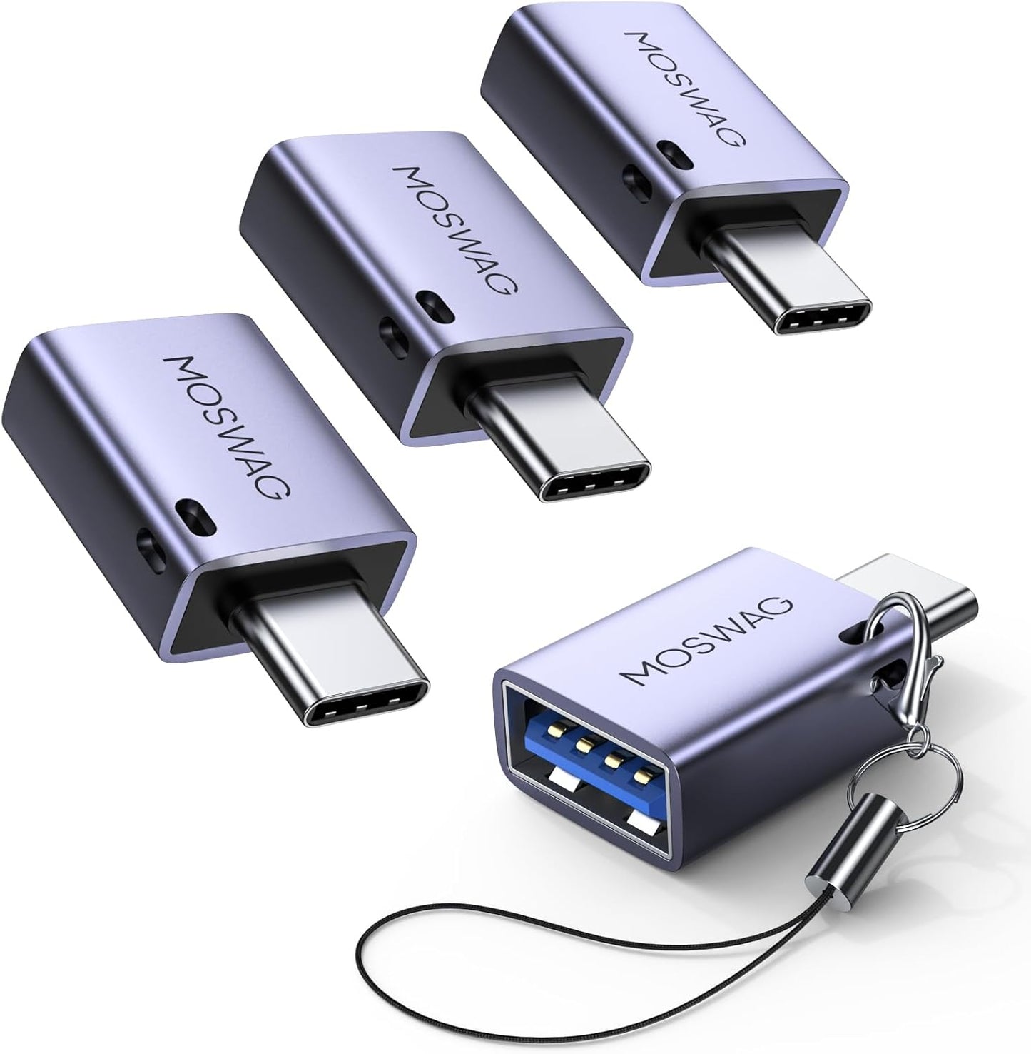 4 Pack USB C to USB 3.0 Adapters - Fast OTG Converter for Multiple Devices!