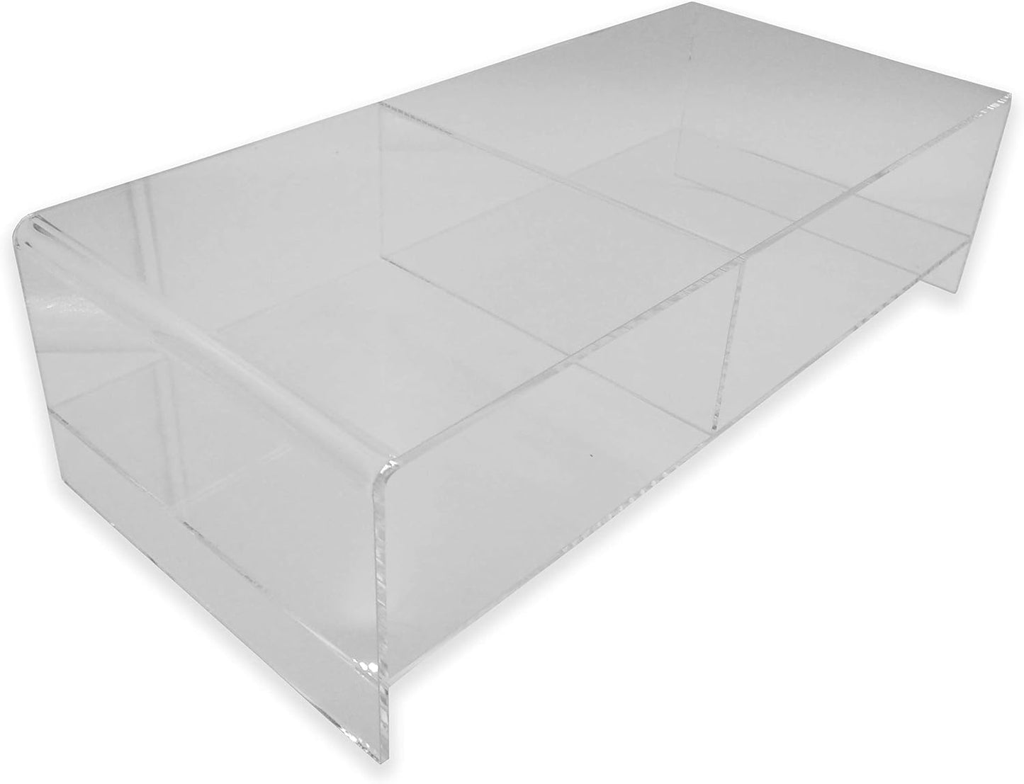 Clear 5mm Deluxe Acrylic Monitor Stand for Home and Office Use