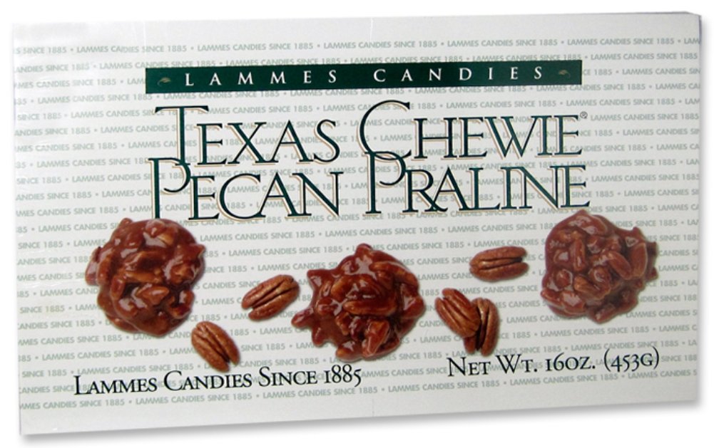 Texas Chewie Pecan Praline 16oz Box of Handmade Candies