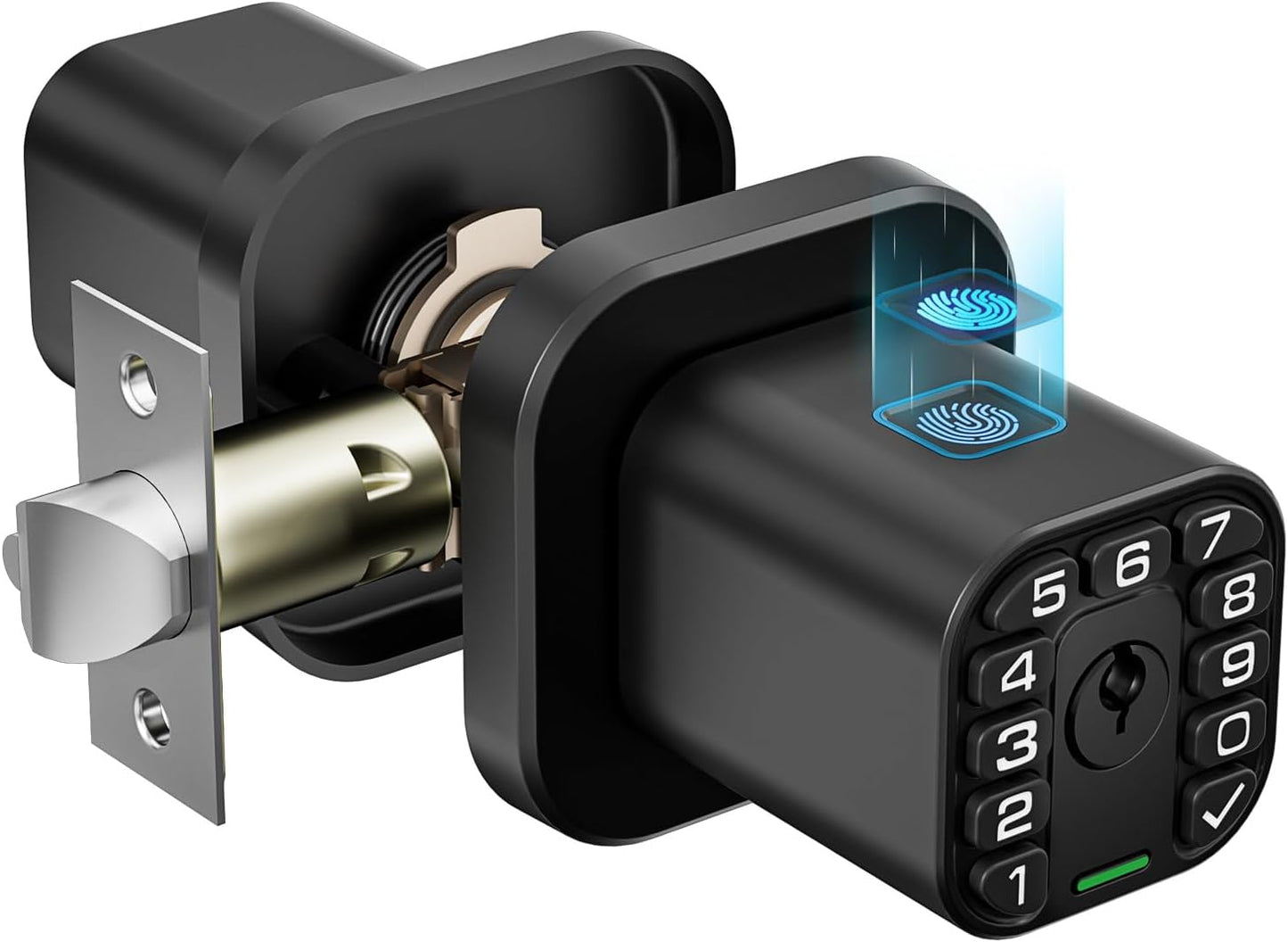 Fingerprint Door Knob with Keypad - Smart Biometric Lock