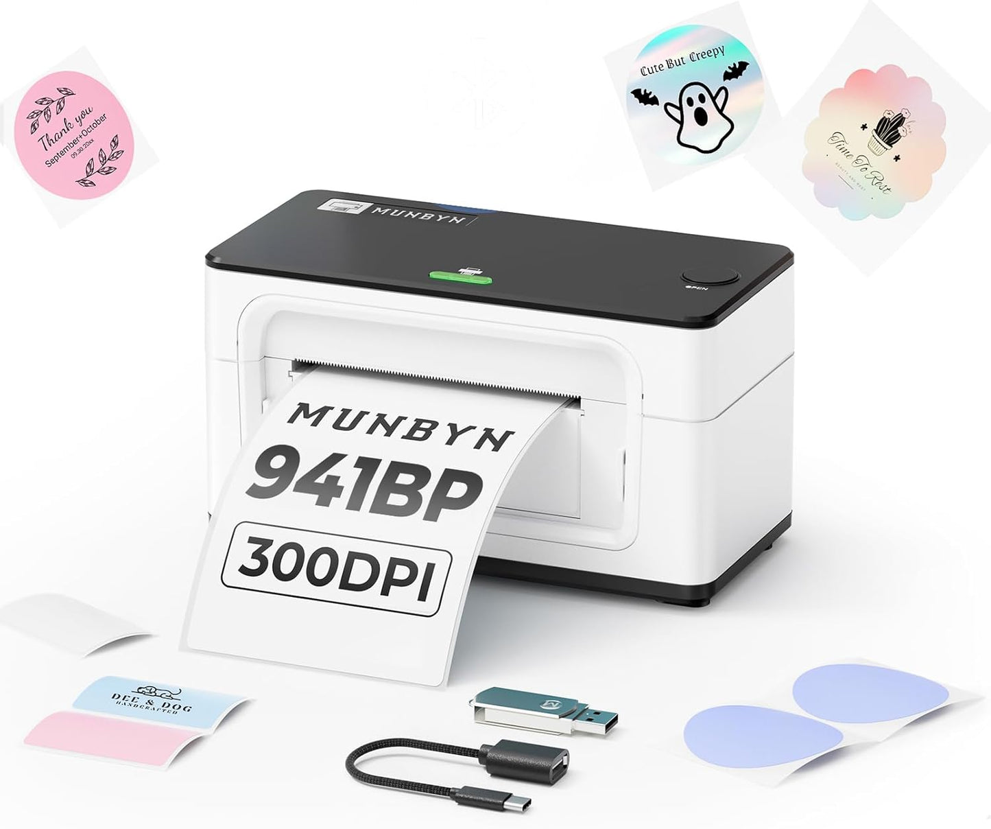MUNBYN Bluetooth Thermal Label Printer 941B for Small Business