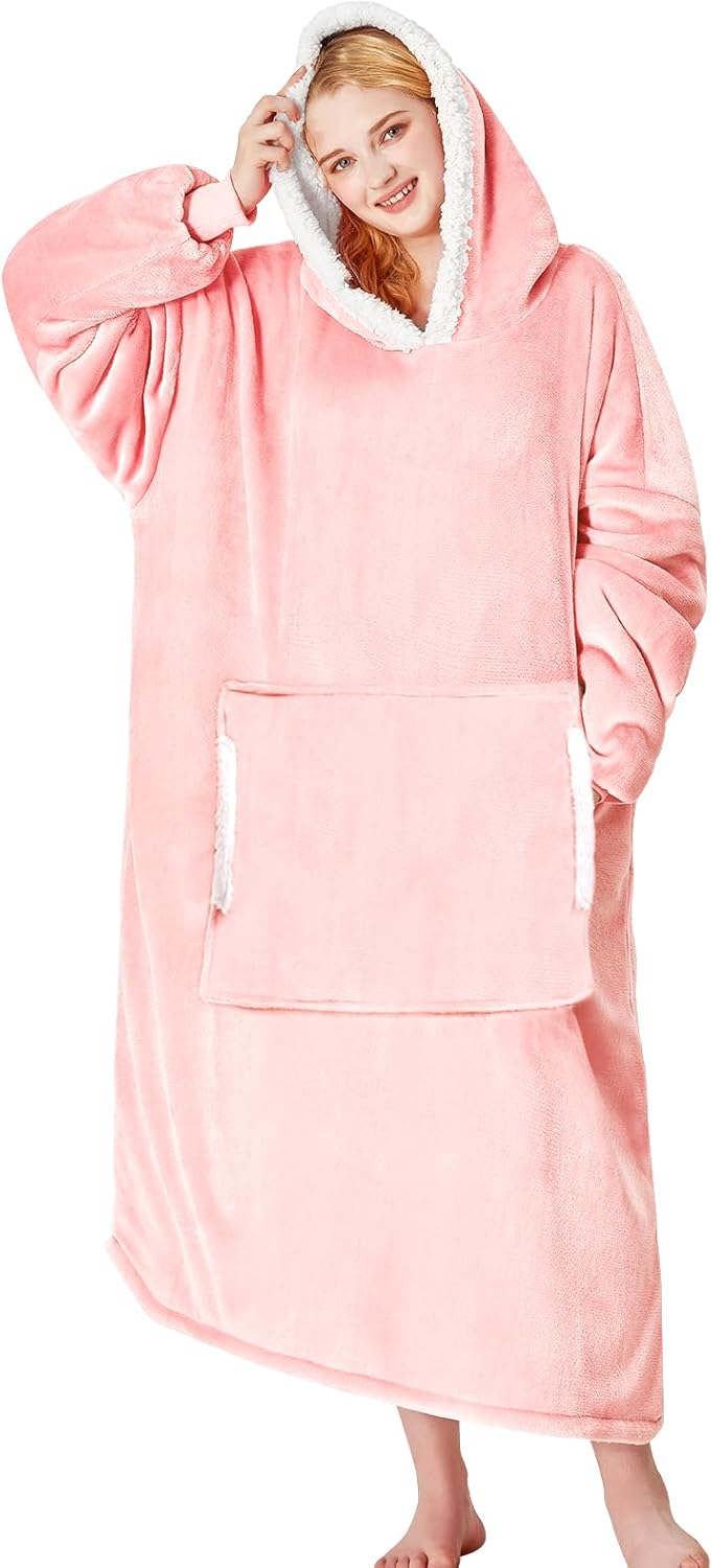 Yescool Wearable Blanket Hoodie - Cozy Oversized Sherpa Sweatshirt