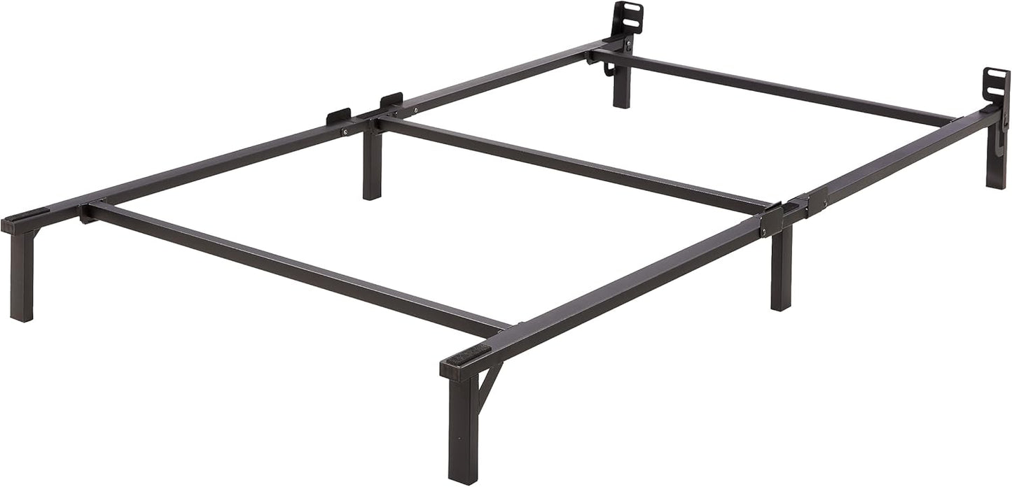 Durable Twin Size Bed Frame with 6-Leg Support System