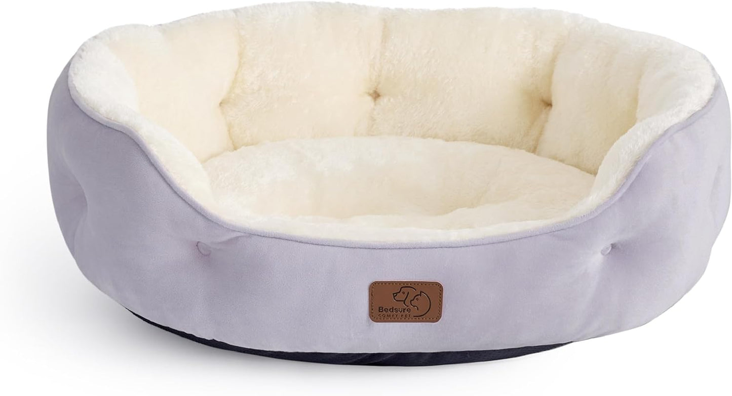 Bedsure Dog Beds for Small Dogs - Round Cat Beds for Comfort
