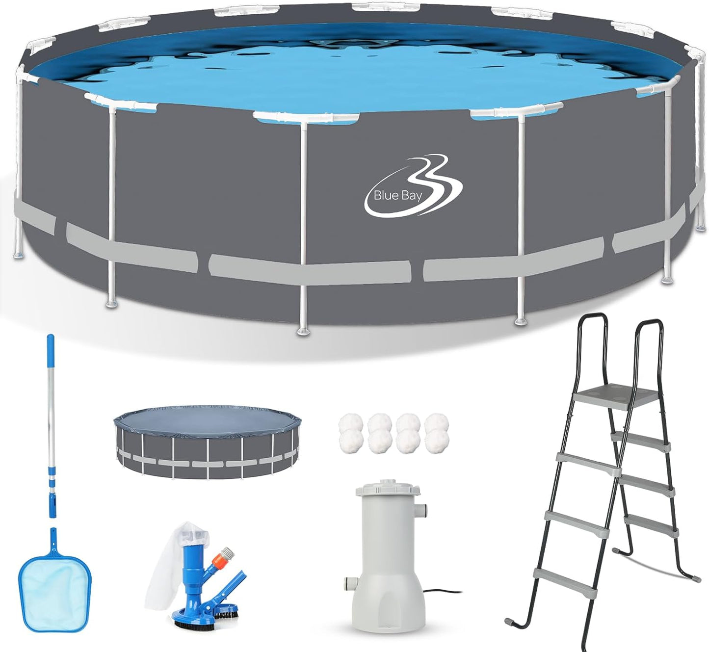 BlueBay 18ft x 52in Above Ground Pool Set for Summer Fun