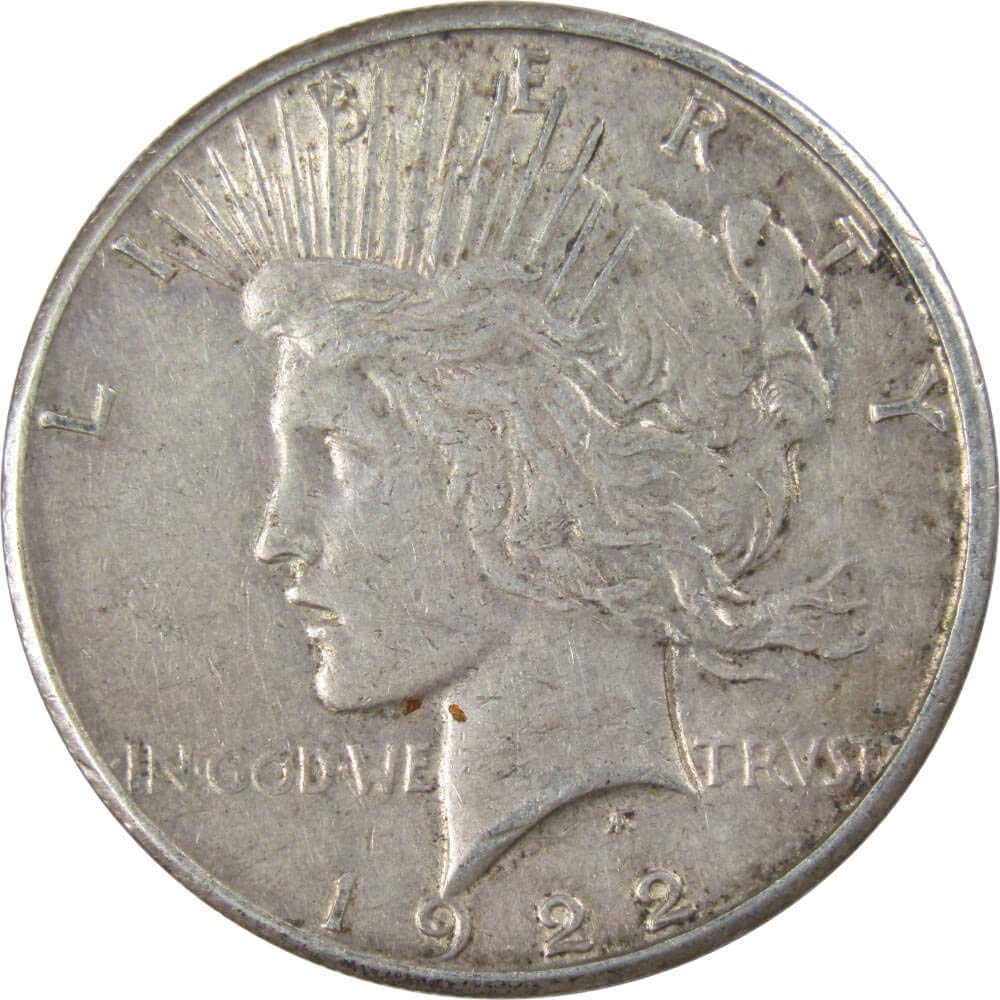 1922 S Peace Dollar VF Very Fine 90% Silver Coin Collectible