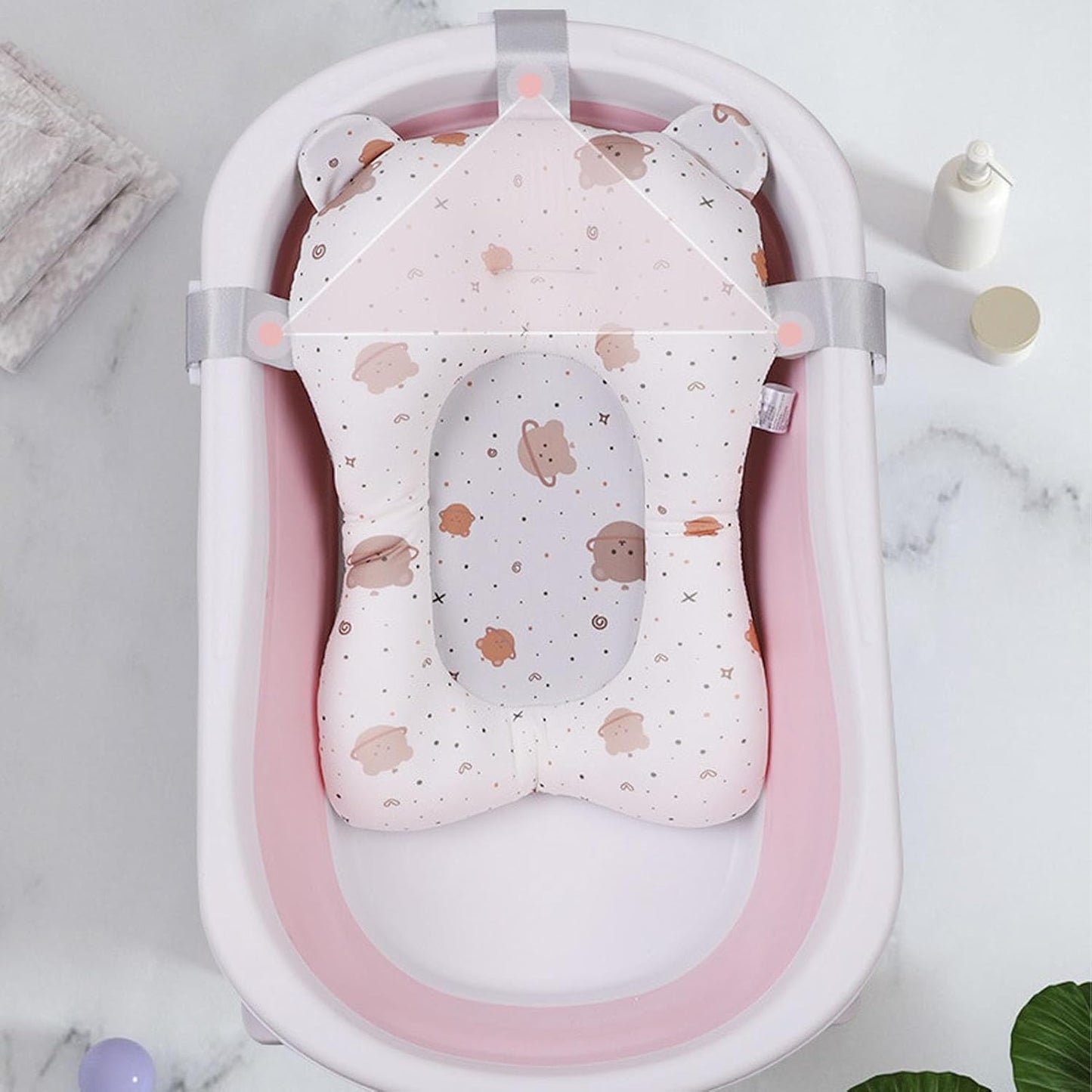 Soft Adjustable Baby Bath Seat - Comfort & Support!