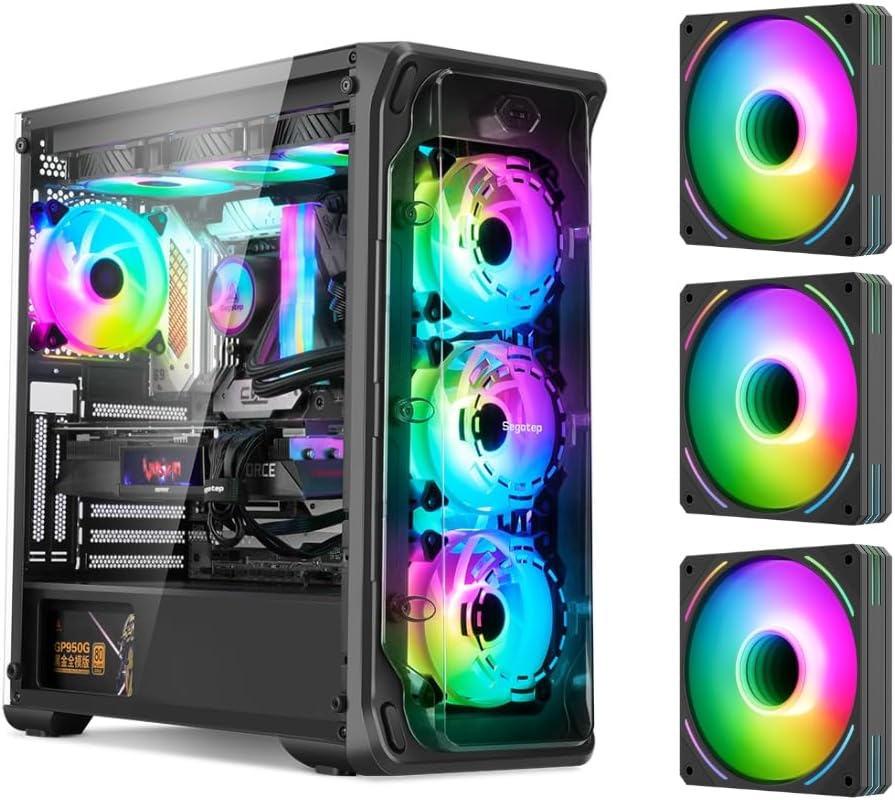 SEGOTEP LUX 360 Gaming Desktop Case with 3D Ring Design