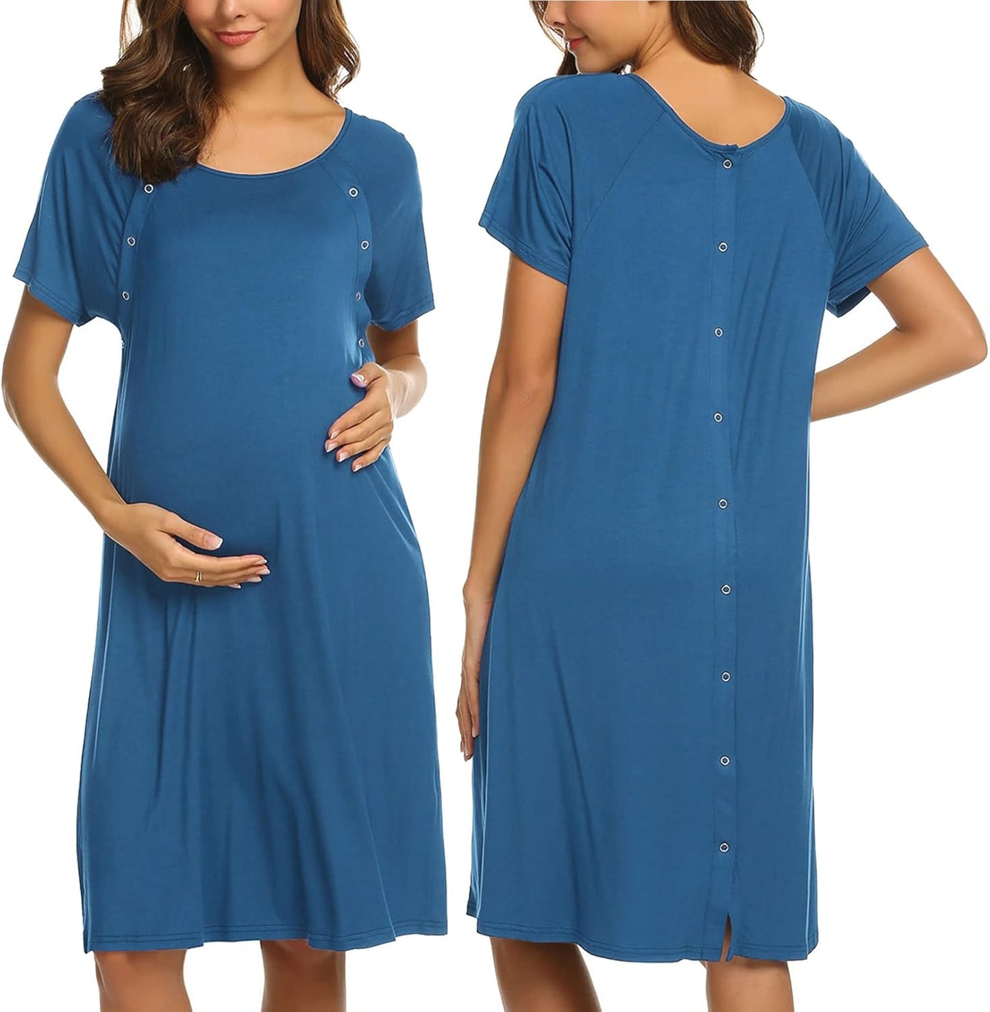 Ekouaer Womens Nursing Nightdress for Labor and Delivery