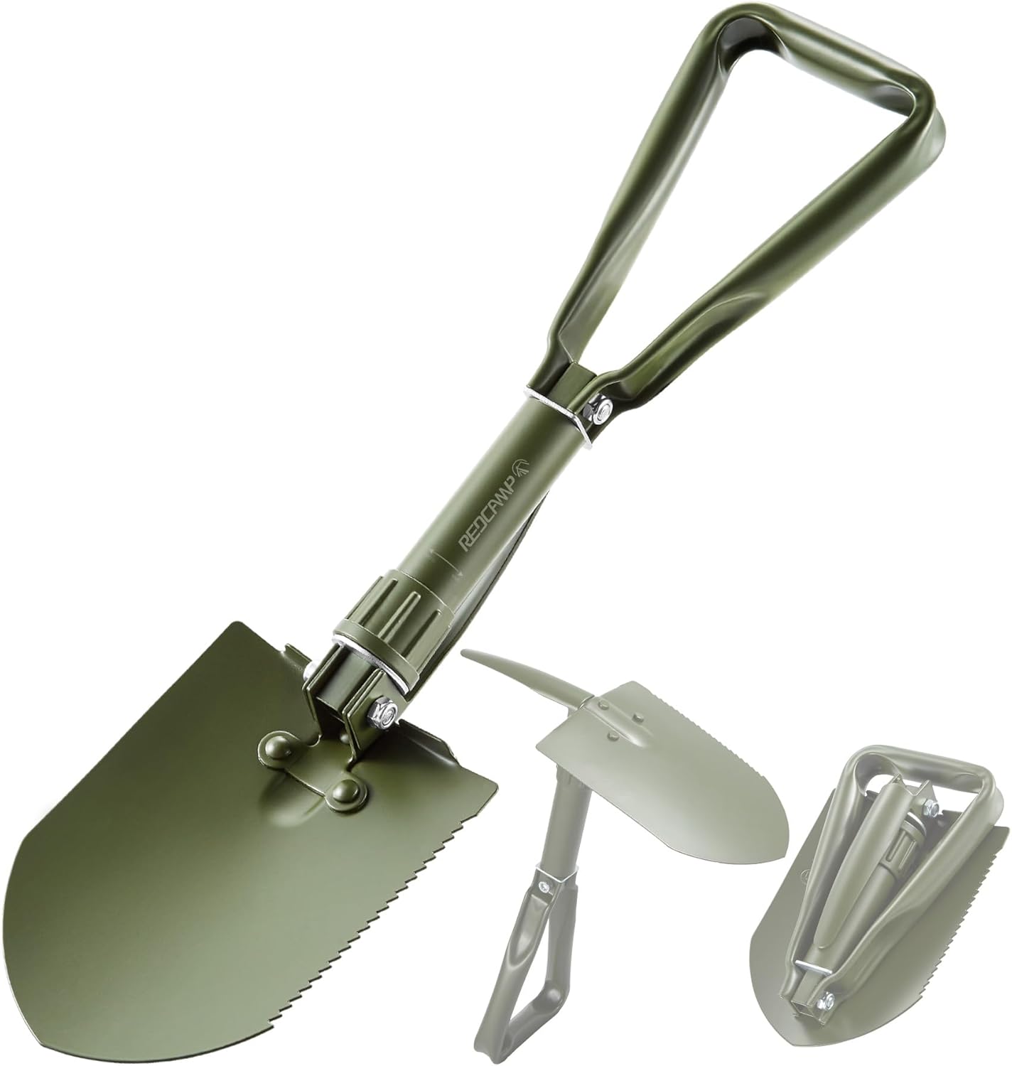 REDCAMP Tactical Folding Camping Shovel - Portable High Manganese Steel