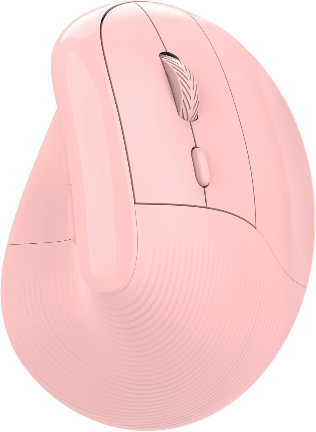 Rechargeable Wireless Vertical Mouse, Silent 4000DPI, Carpal Relief (Pink)