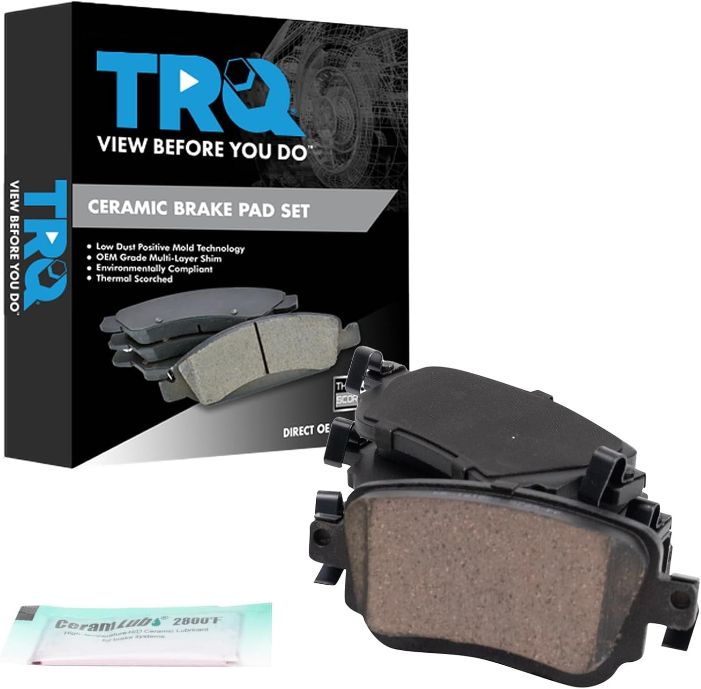 TRQ Front Brake Pads Ceramic for Hyundai and Kia Models