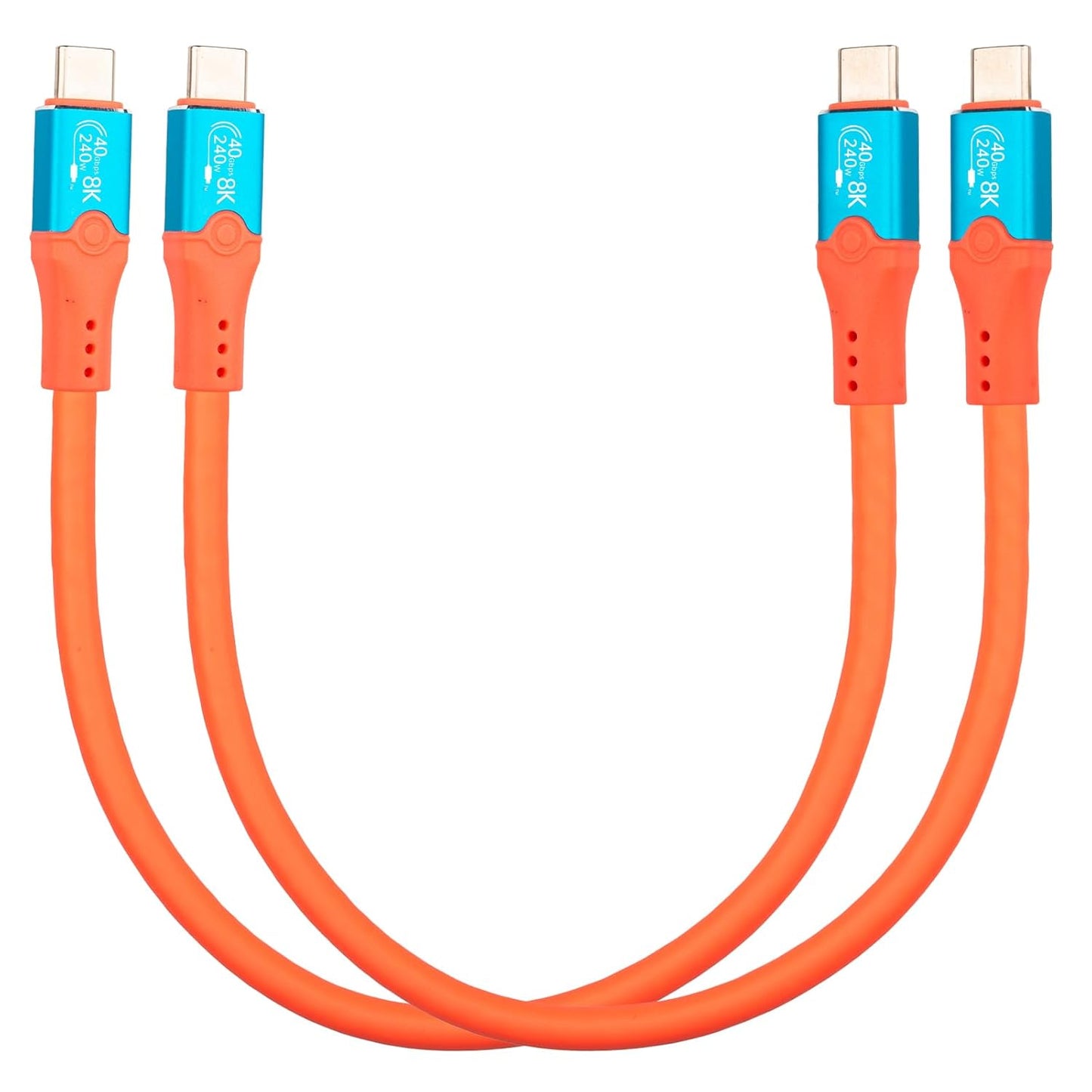 Leehitech Thunderbolt 4 Short Cable 2-Pack, 40Gbps Data Transfer, 8K Video Output