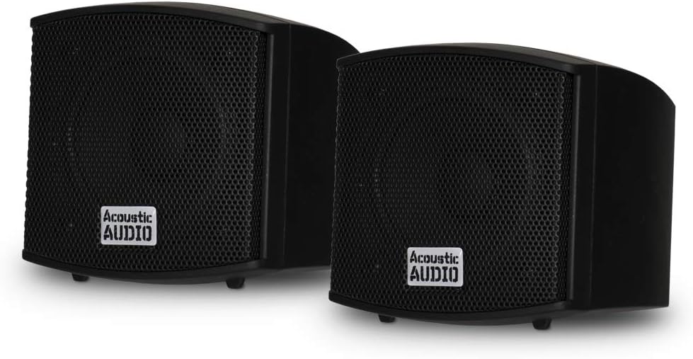 400W Bookshelf Speakers Pair by Acoustic Audio - Rich Sound!